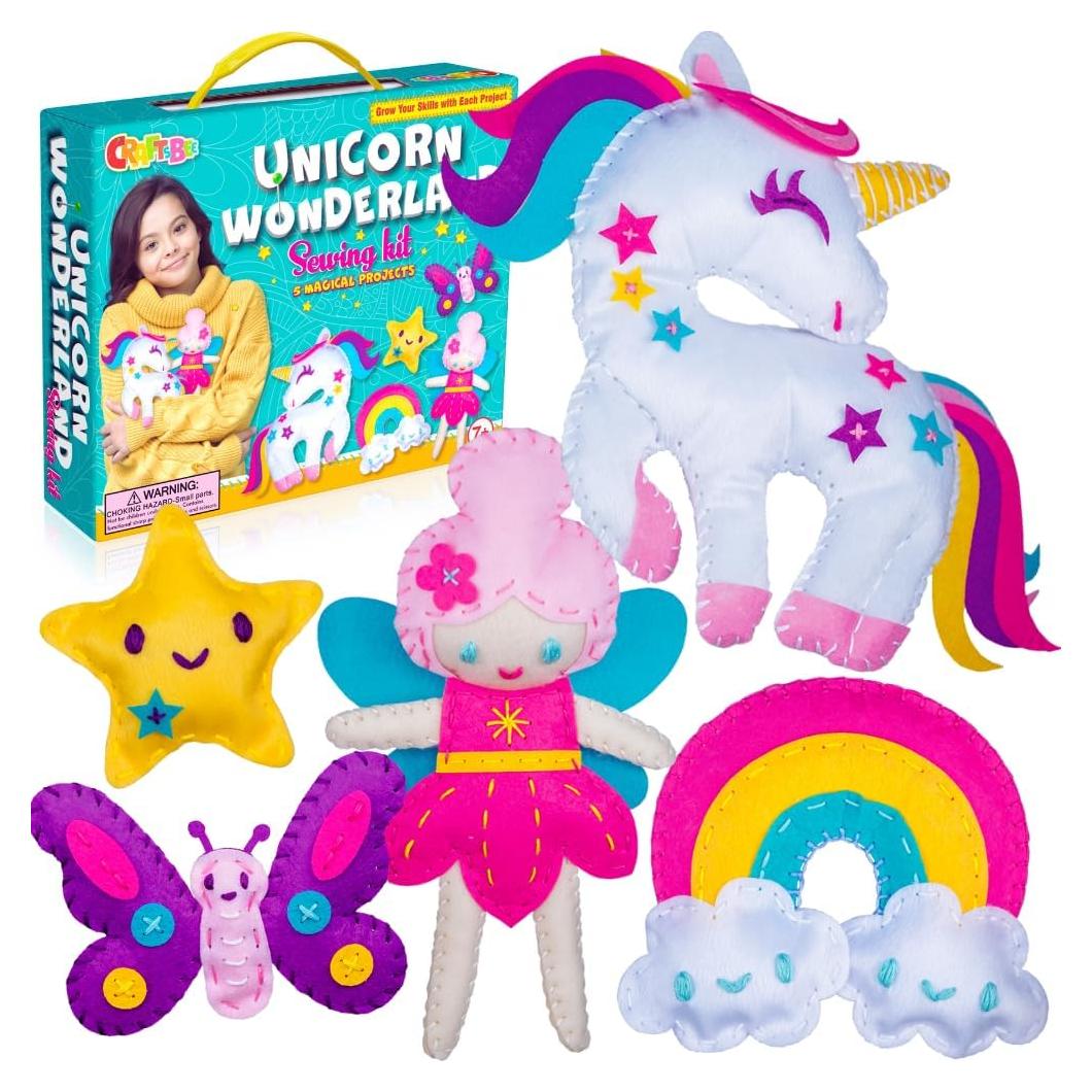 Kit de Costura Mágico CRAFTSBEE Unicornio - 5 Proyectos DIY