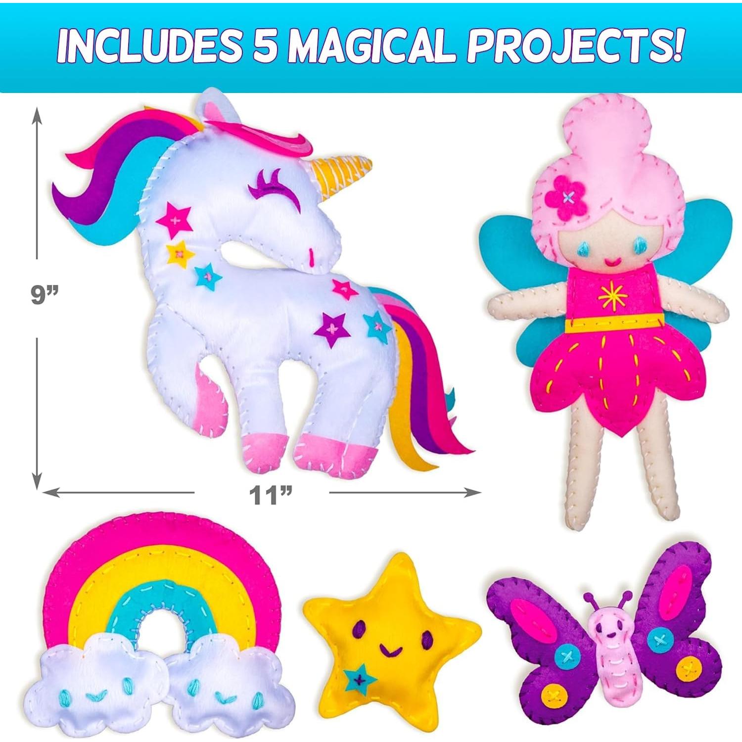 Kit de Costura Mágico CRAFTSBEE Unicornio - 5 Proyectos DIY