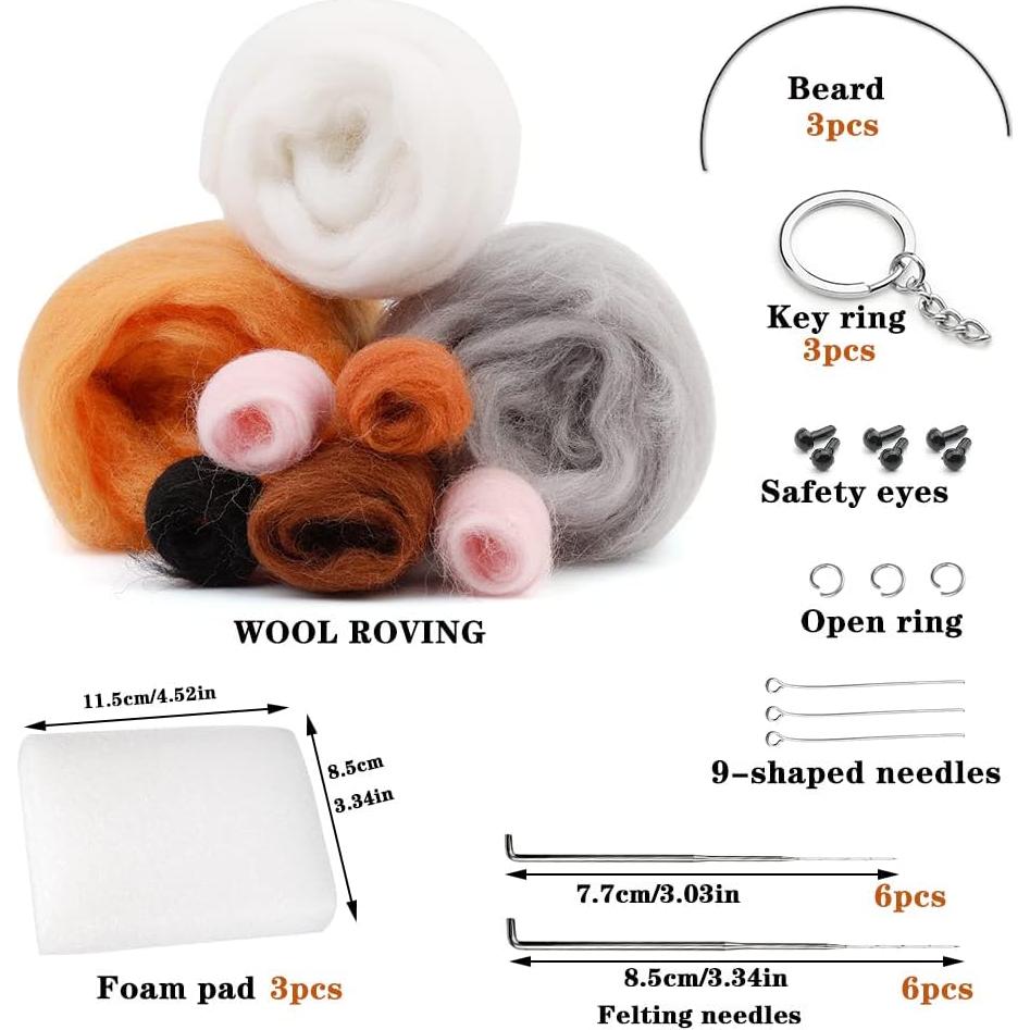 Kit de Fieltro con Aguja SHWAKK para Principiantes - 36 Piezas