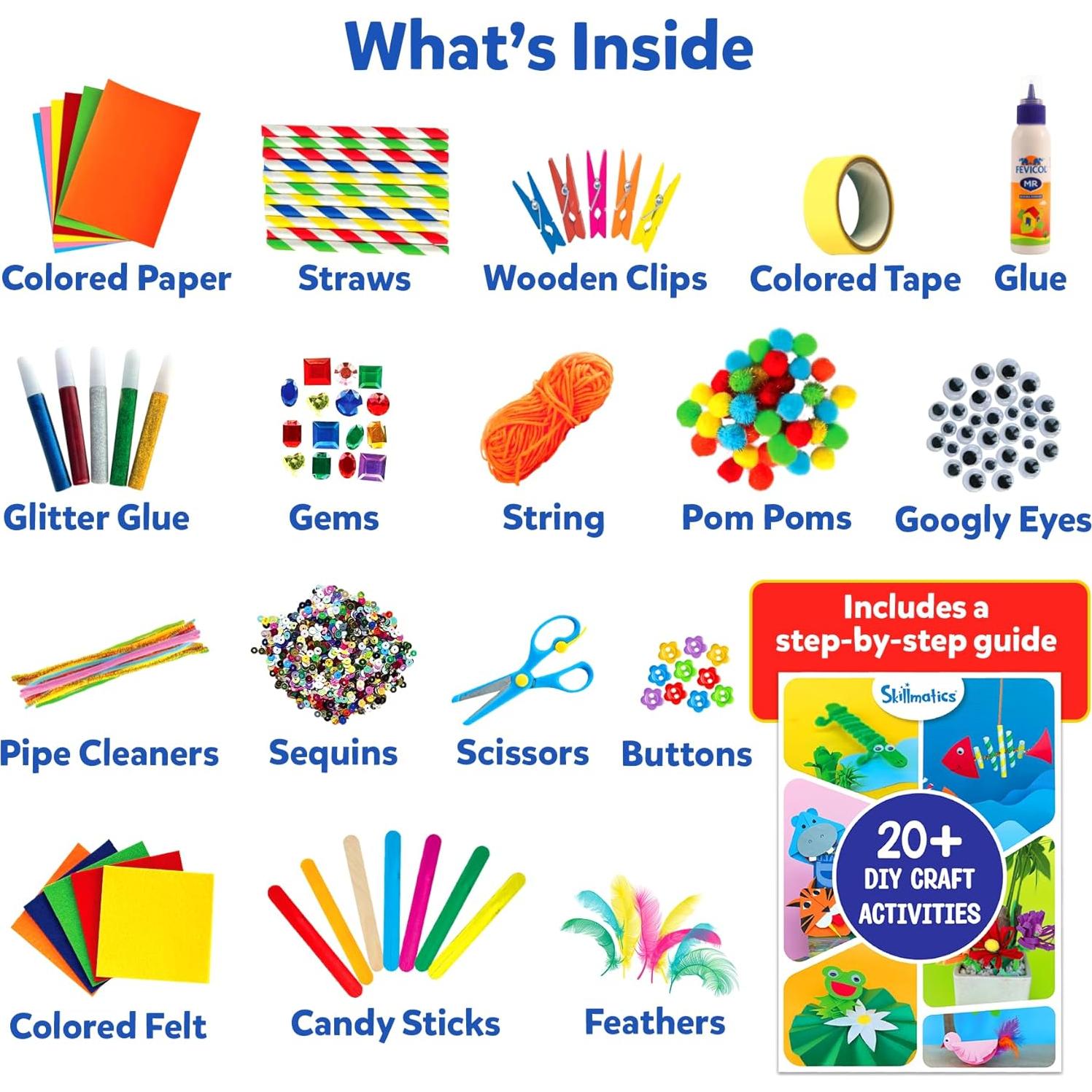 Kit de Arte y Manualidades Skillmatics - 2000 Piezas DIY para Niños