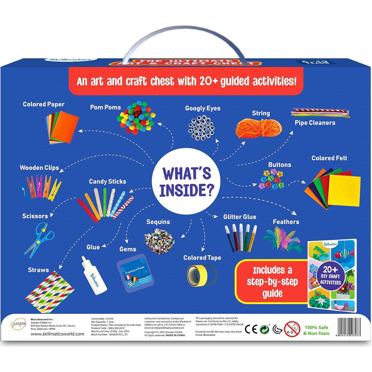 Kit de Arte y Manualidades Skillmatics - 2000 Piezas DIY para Niños