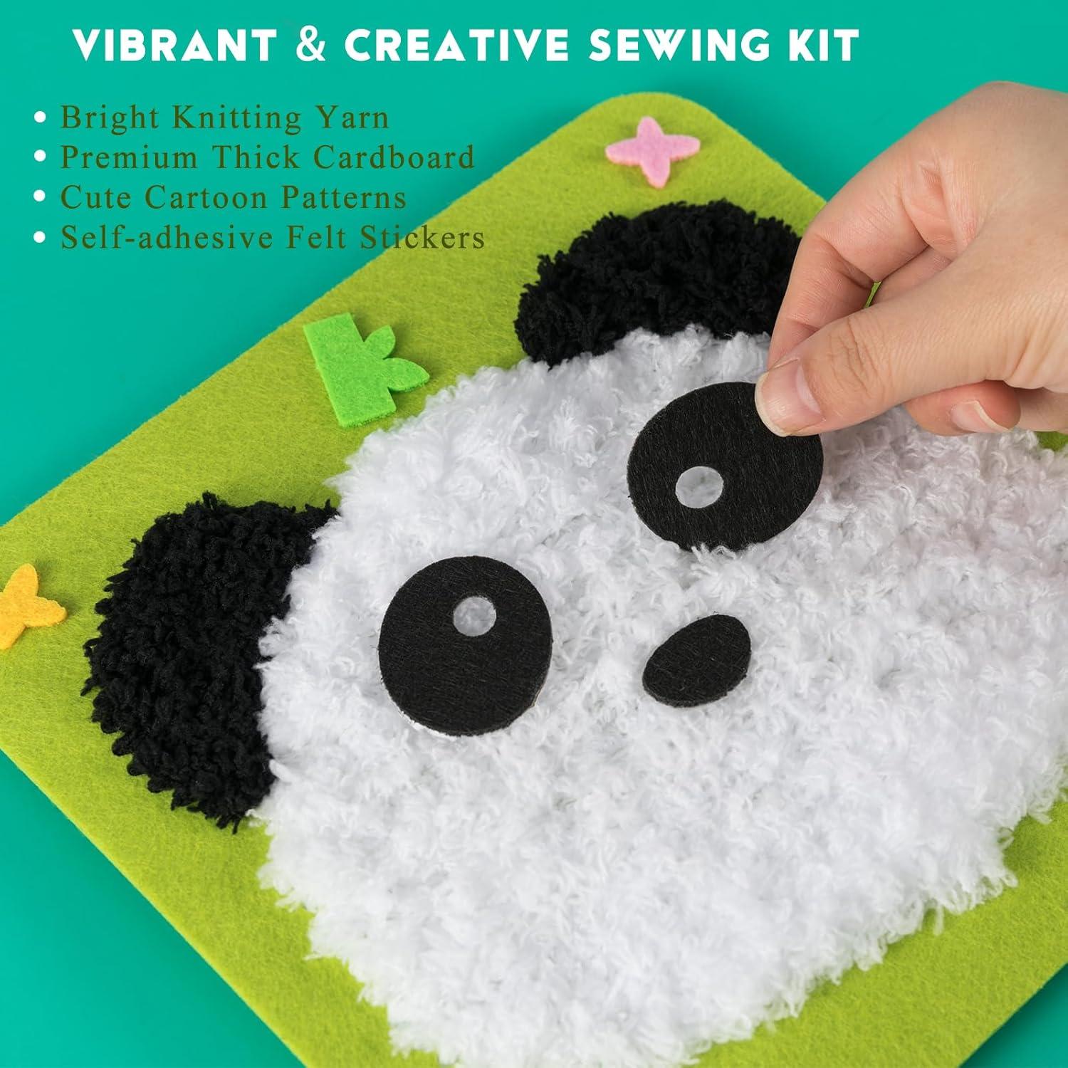 Kit de Costura de Animales HANYMWANZW para Niños - 6 Proyectos DIY