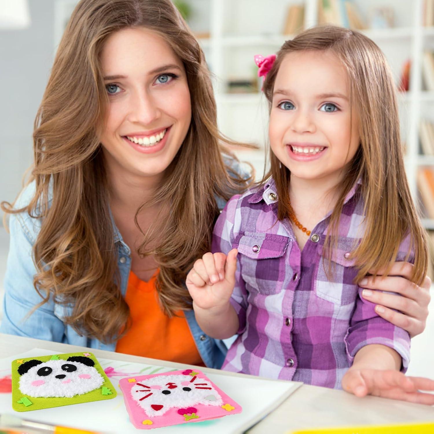 Kit de Costura de Animales HANYMWANZW para Niños - 6 Proyectos DIY