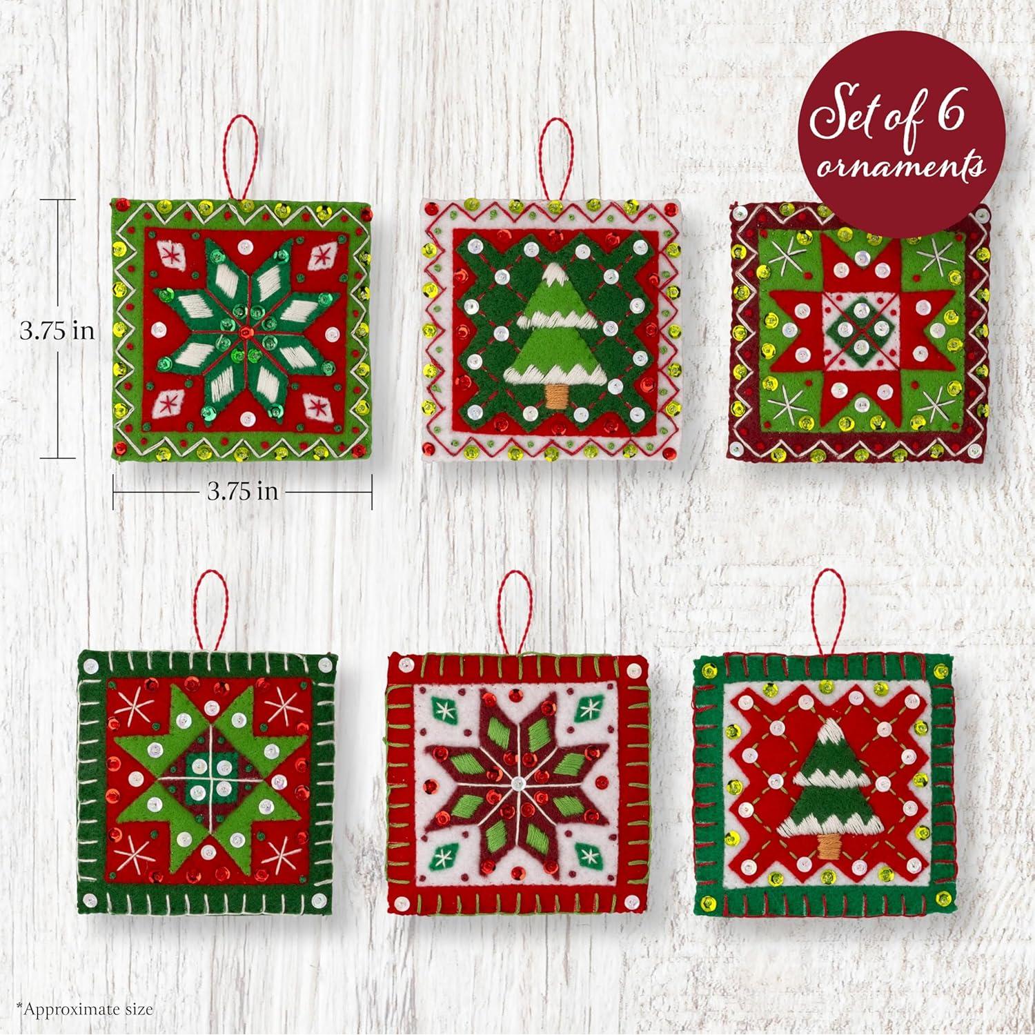 Kit de Adornos de Fieltro Bucilla Navidad 4 Piezas 30.73x23.11cm