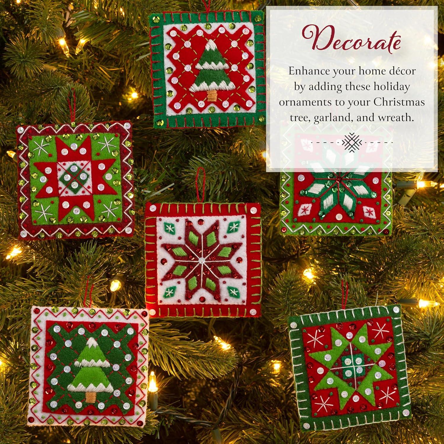 Kit de Adornos de Fieltro Bucilla Navidad 4 Piezas 30.73x23.11cm