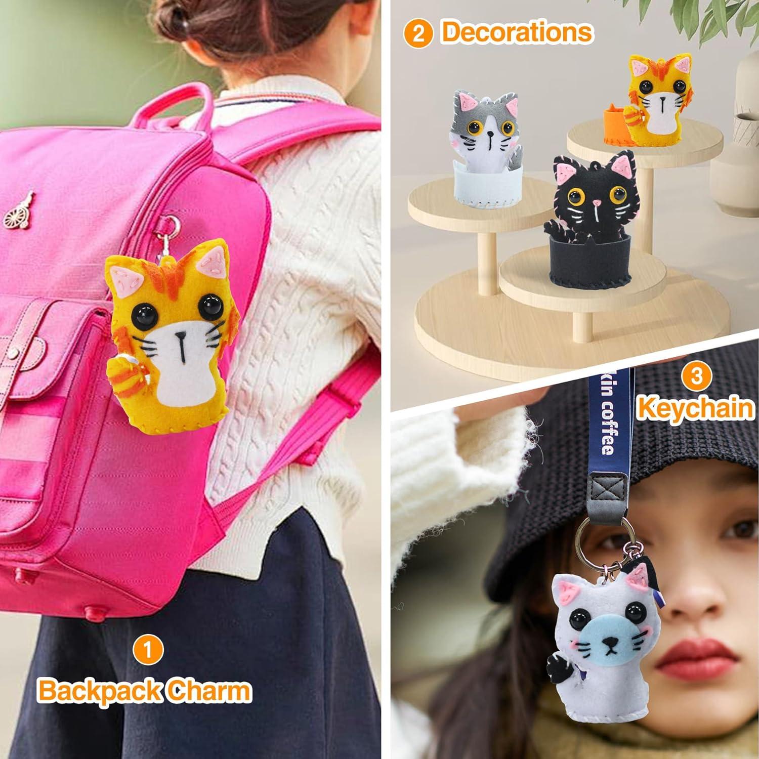 Kit de Costura de Fieltro para Niños Flying Childhood - Gatito