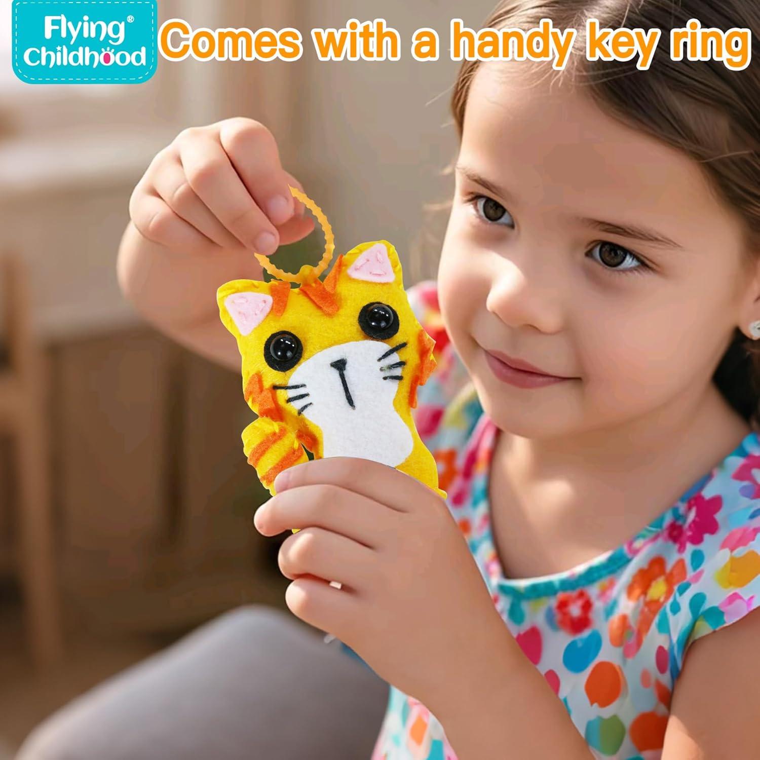 Kit de Costura de Fieltro para Niños Flying Childhood - Gatito