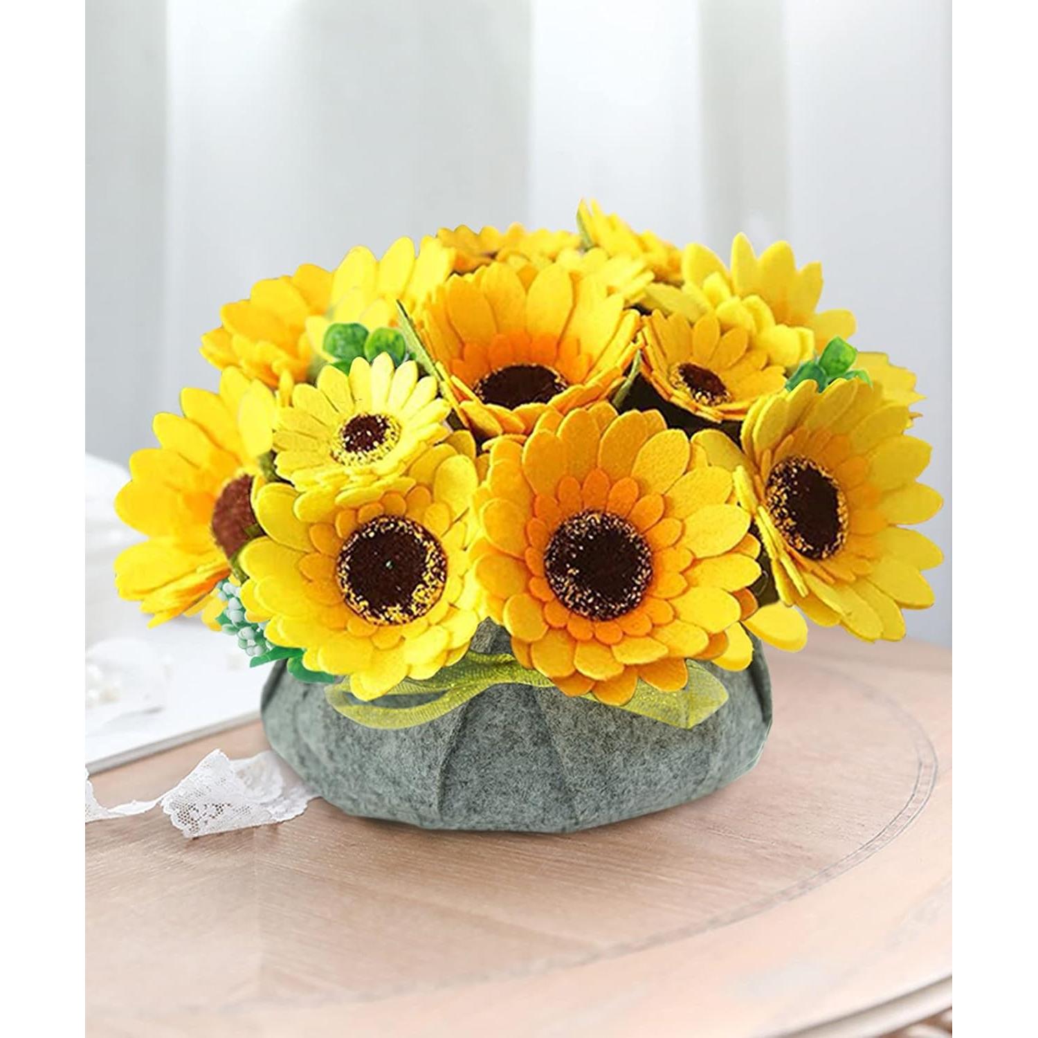 Kit de Manualidades de Flores de Fieltro BAZIMA - Girasoles DIY