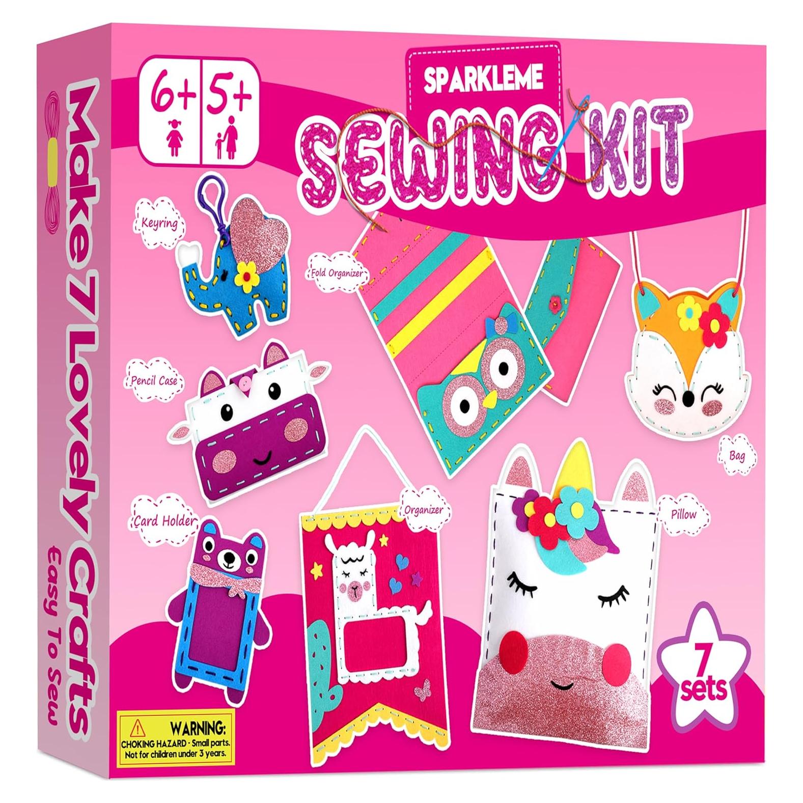 Kit de Costura para Niñas SparkleMe - 7 Proyectos DIY Coloridos