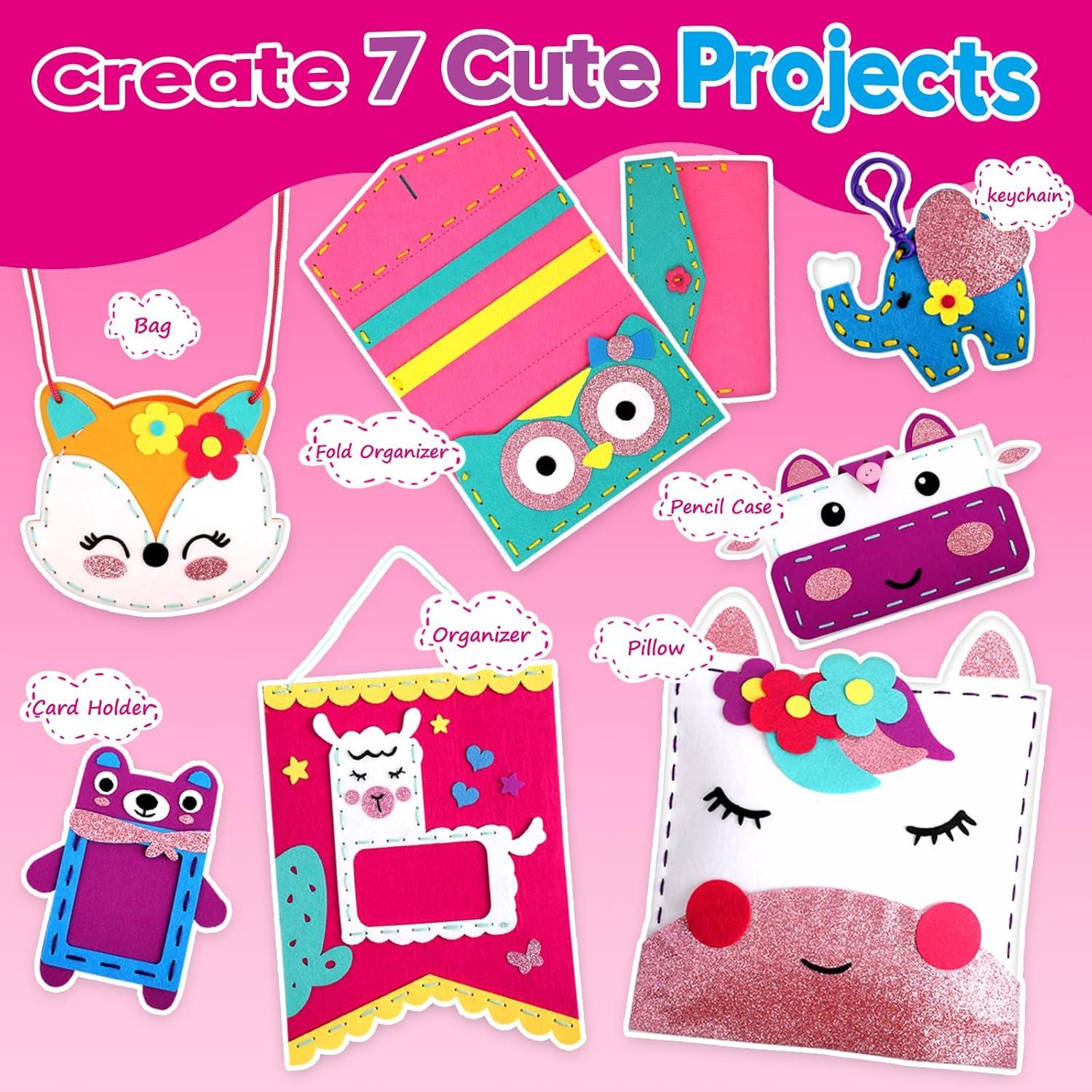 Kit de Costura para Niñas SparkleMe - 7 Proyectos DIY Coloridos