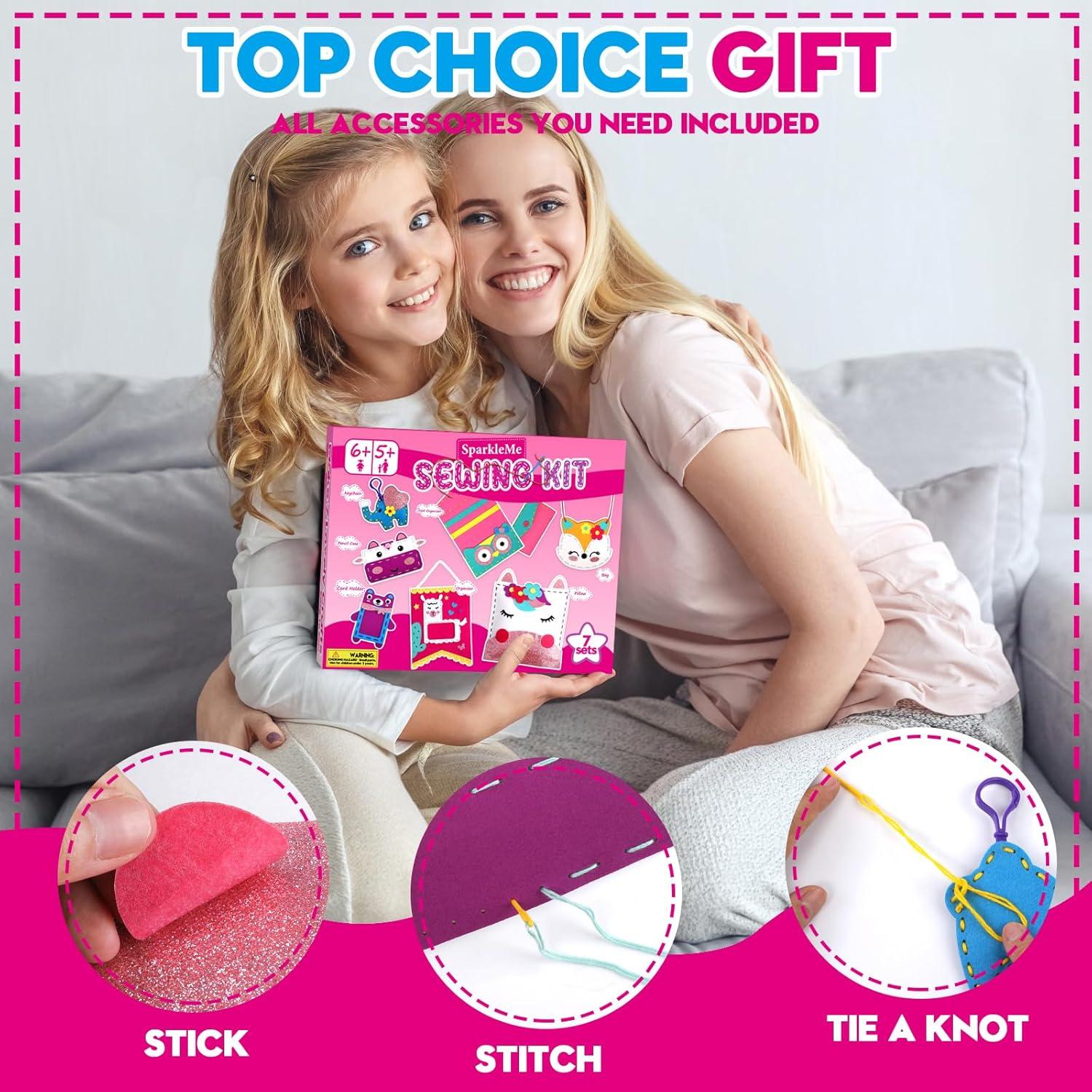 Kit de Costura para Niñas SparkleMe - 7 Proyectos DIY Coloridos
