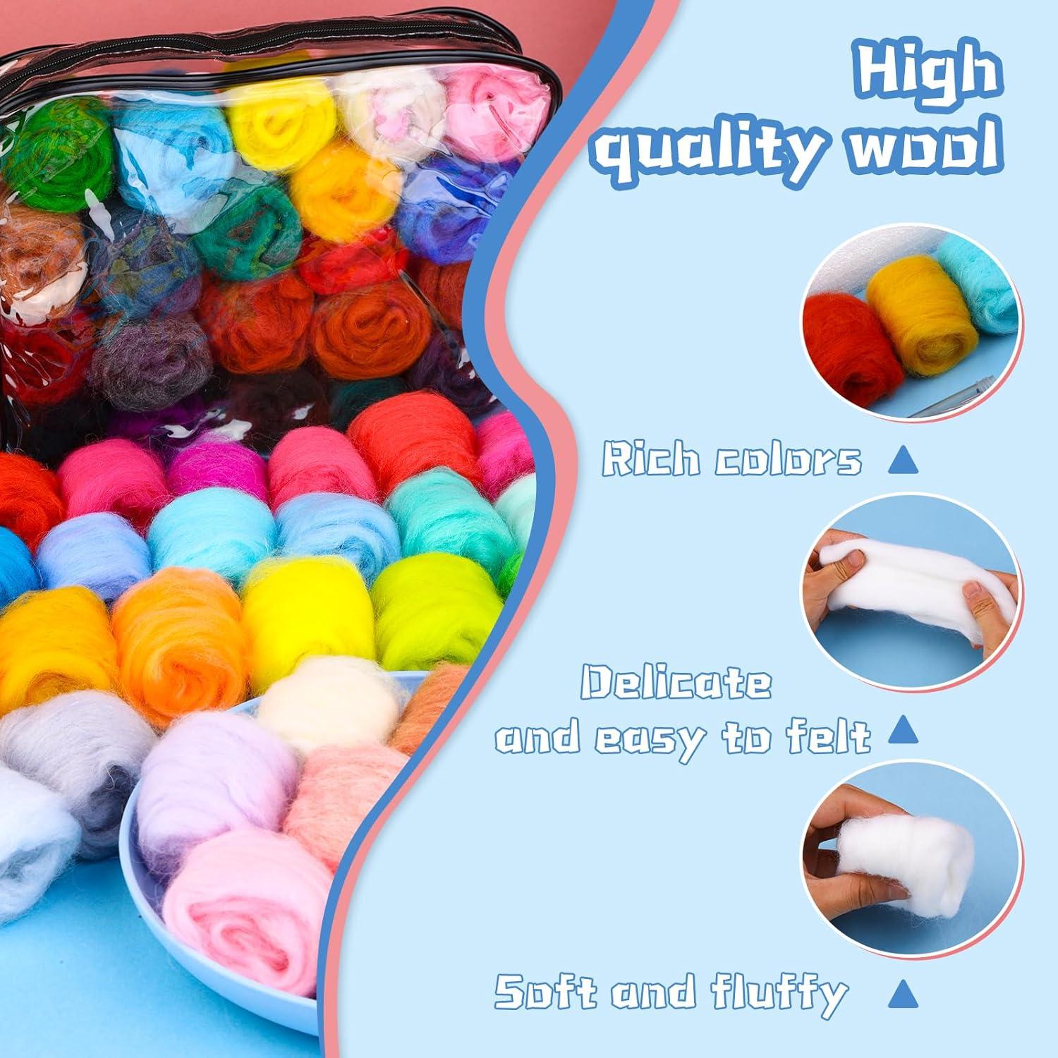 Kit de Agujas de Feltro SOCNITC 70 Colores con Herramientas