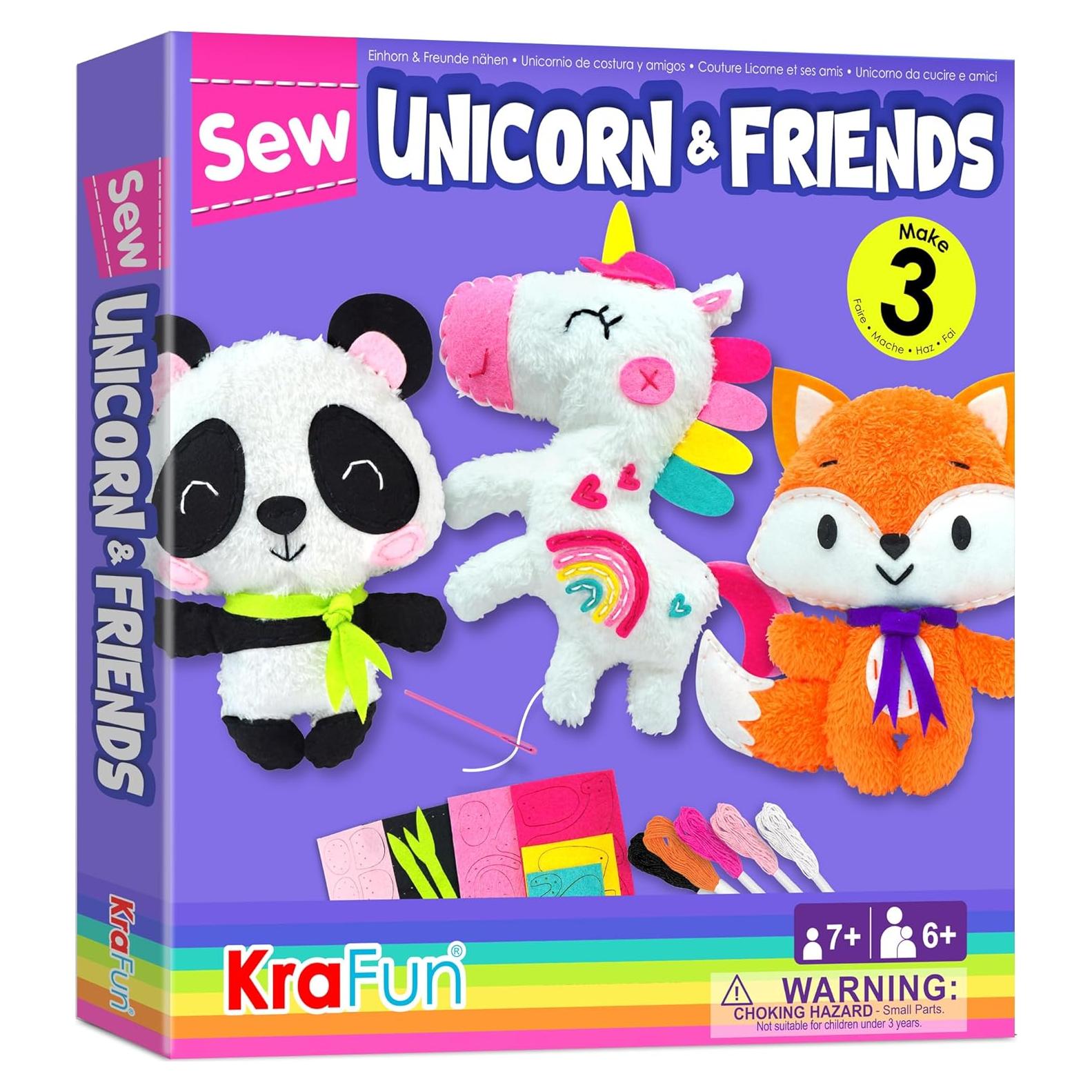 Kit de Costura KRAFUN para Niños Unicornio y Animales