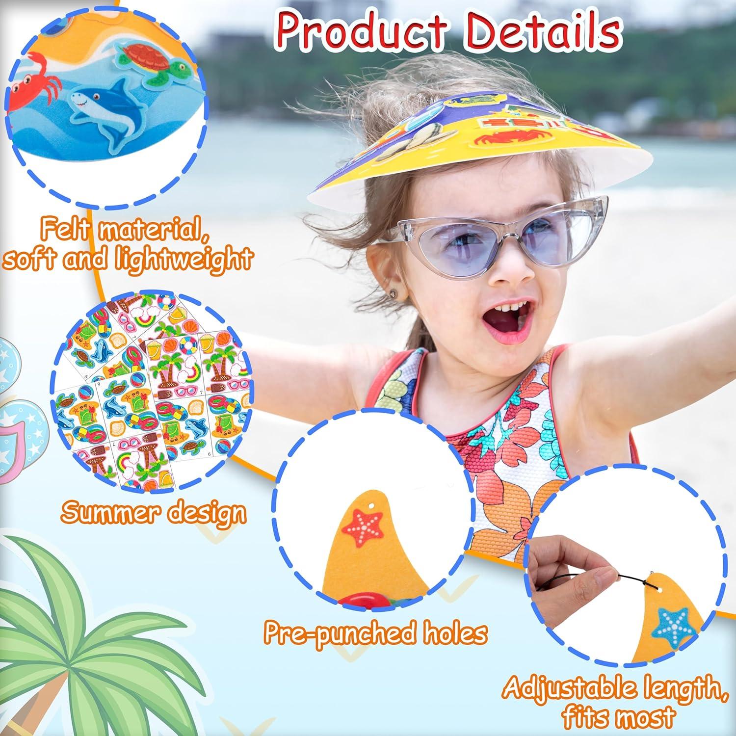 Kits de Manualidades de Verano 30 Sombreros Visera Fieltro
