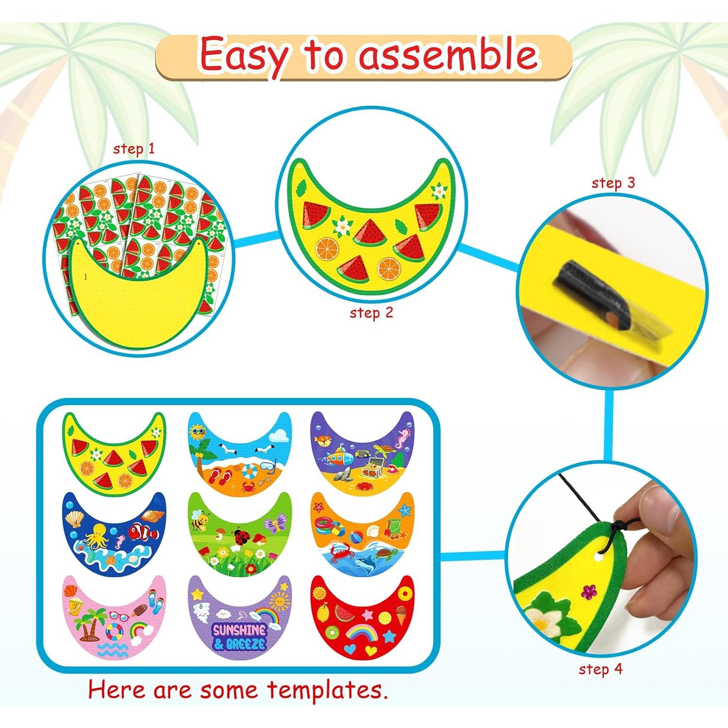 Kits de Manualidades de Verano 30 Sombreros Visera Fieltro