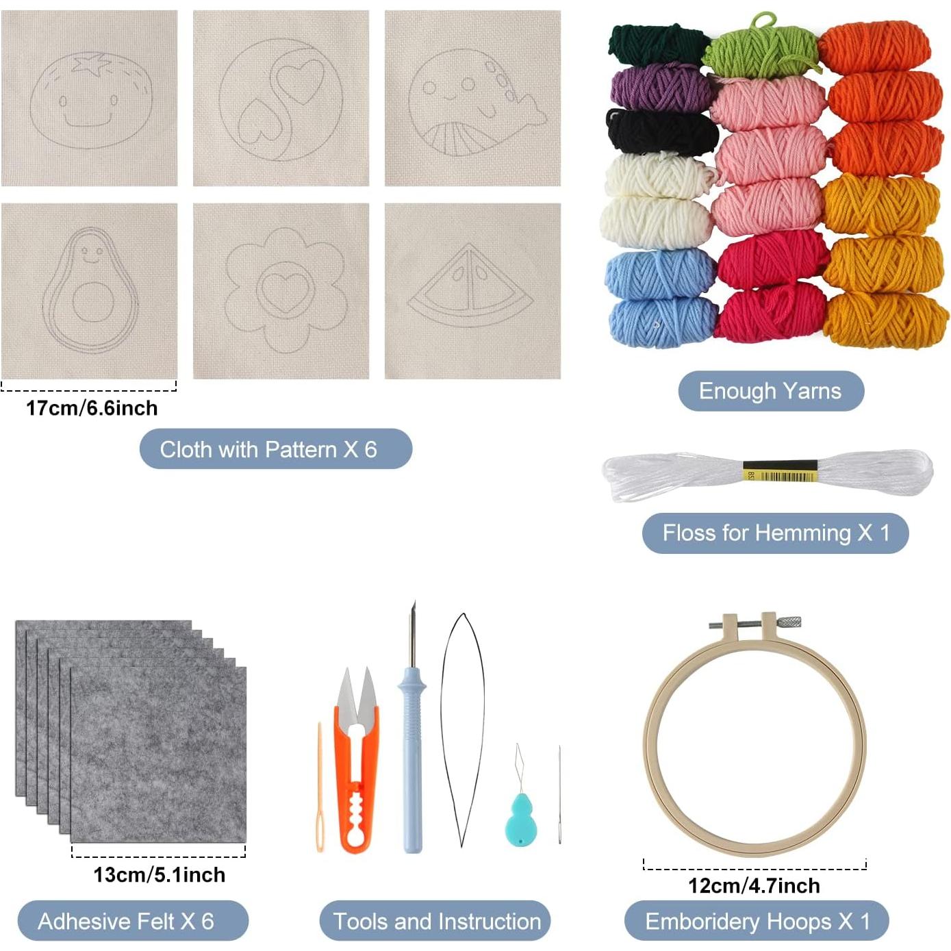 Kit de Posavasos de Aguja de Punch Longan Craft 21 Piezas