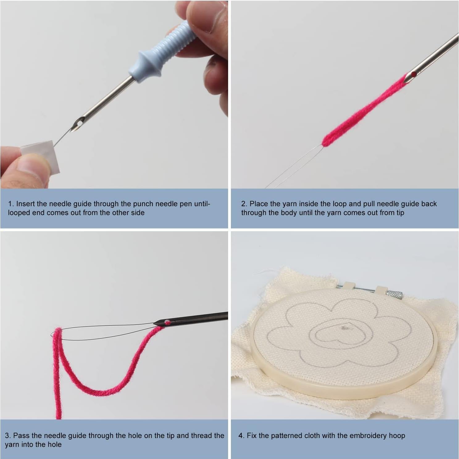 Kit de Posavasos de Aguja de Punch Longan Craft 21 Piezas