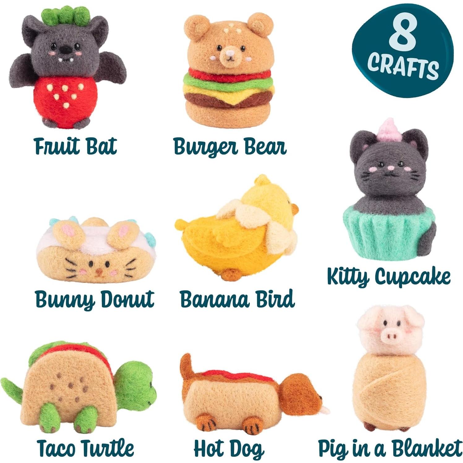 Kit de Aguja de Fieltro Idiy - 8 Animales Comestibles DIY