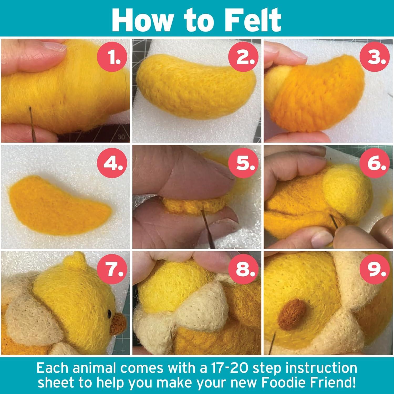 Kit de Aguja de Fieltro Idiy - 8 Animales Comestibles DIY