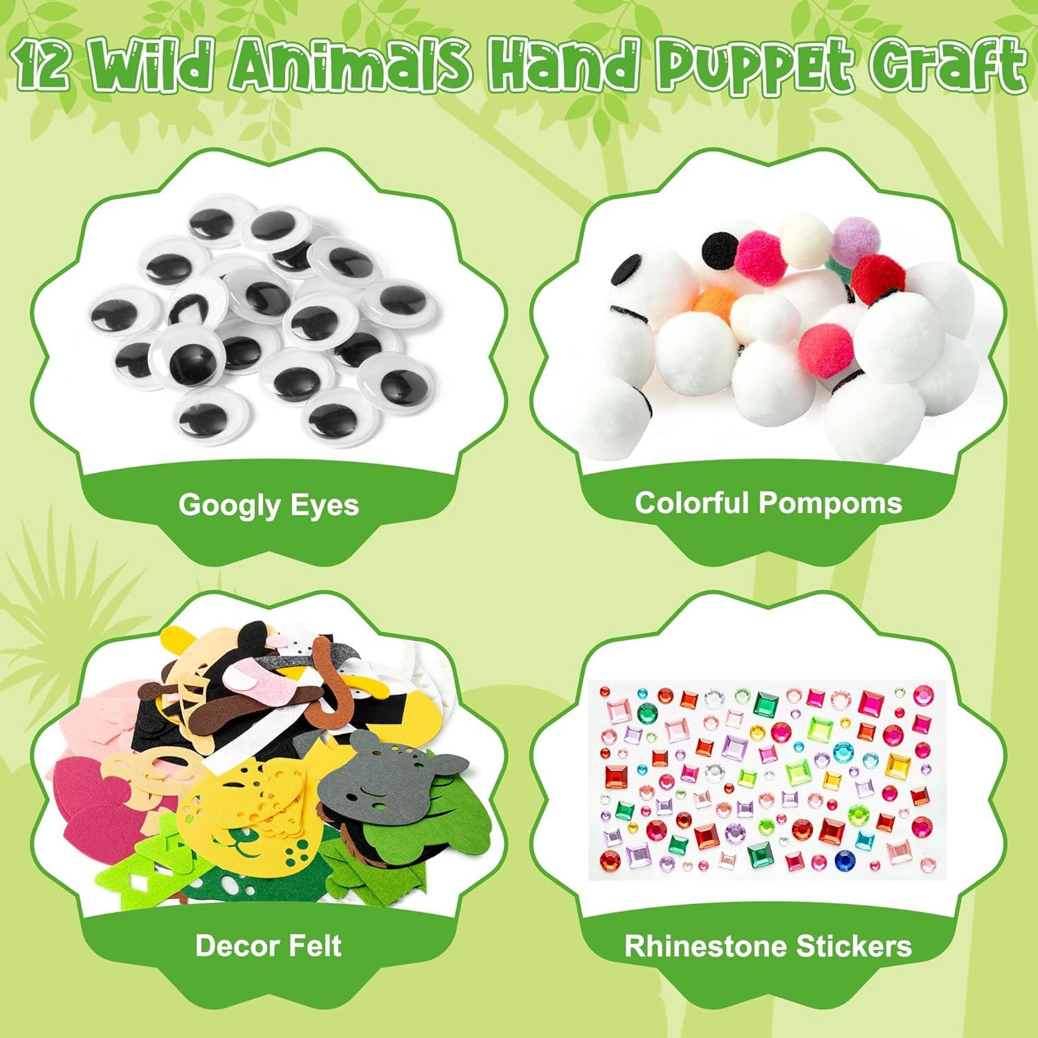 Kit de Marionetas de Mano WATINC 12 Piezas Animales Salvajes