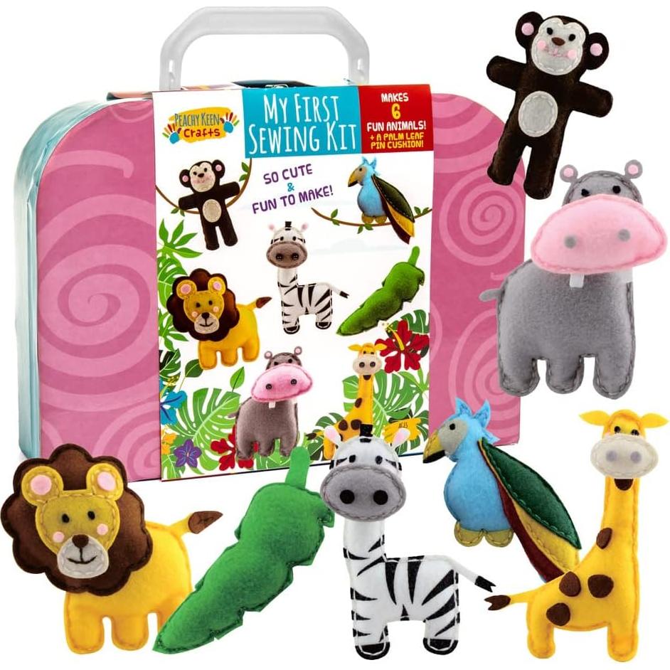 Kit de Costura para Niños Peachy Keen Crafts - 7 Proyectos