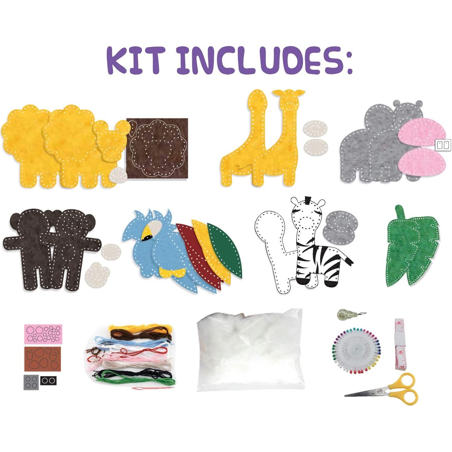 Kit de Costura para Niños Peachy Keen Crafts - 7 Proyectos