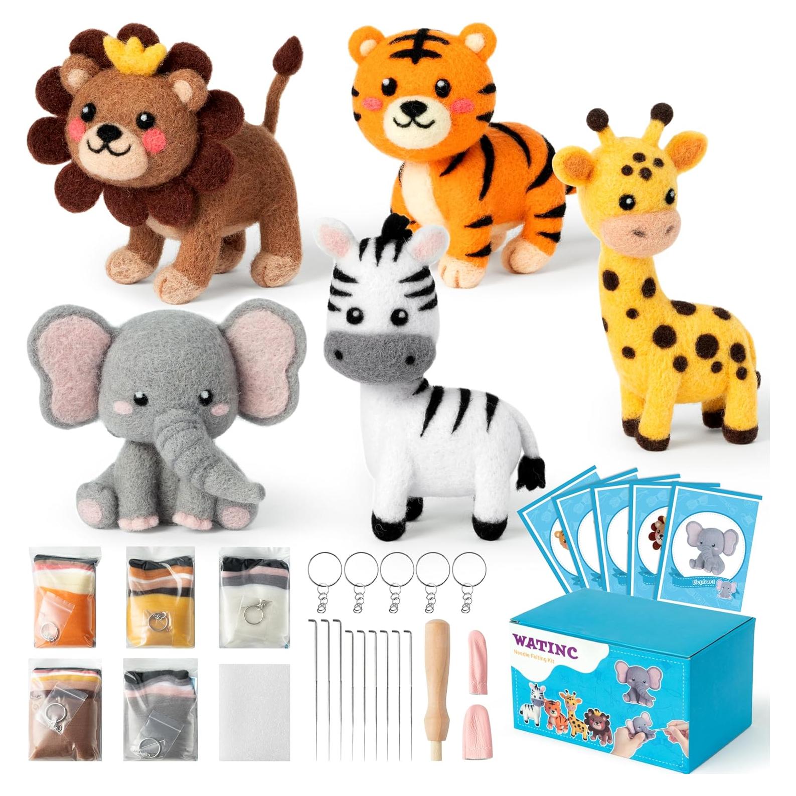 Kit de Fieltro de Agujas WATINC para Animales Salvajes - 5 Herramientas