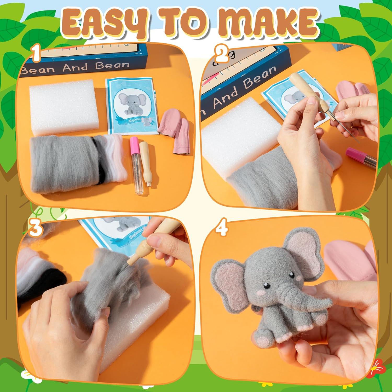 Kit de Fieltro de Agujas WATINC para Animales Salvajes - 5 Herramientas