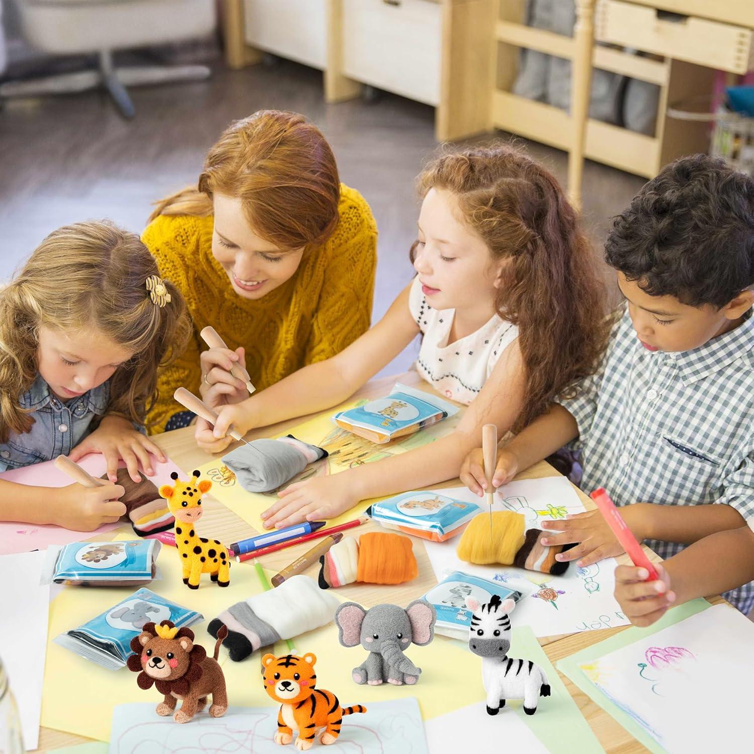 Kit de Fieltro de Agujas WATINC para Animales Salvajes - 5 Herramientas