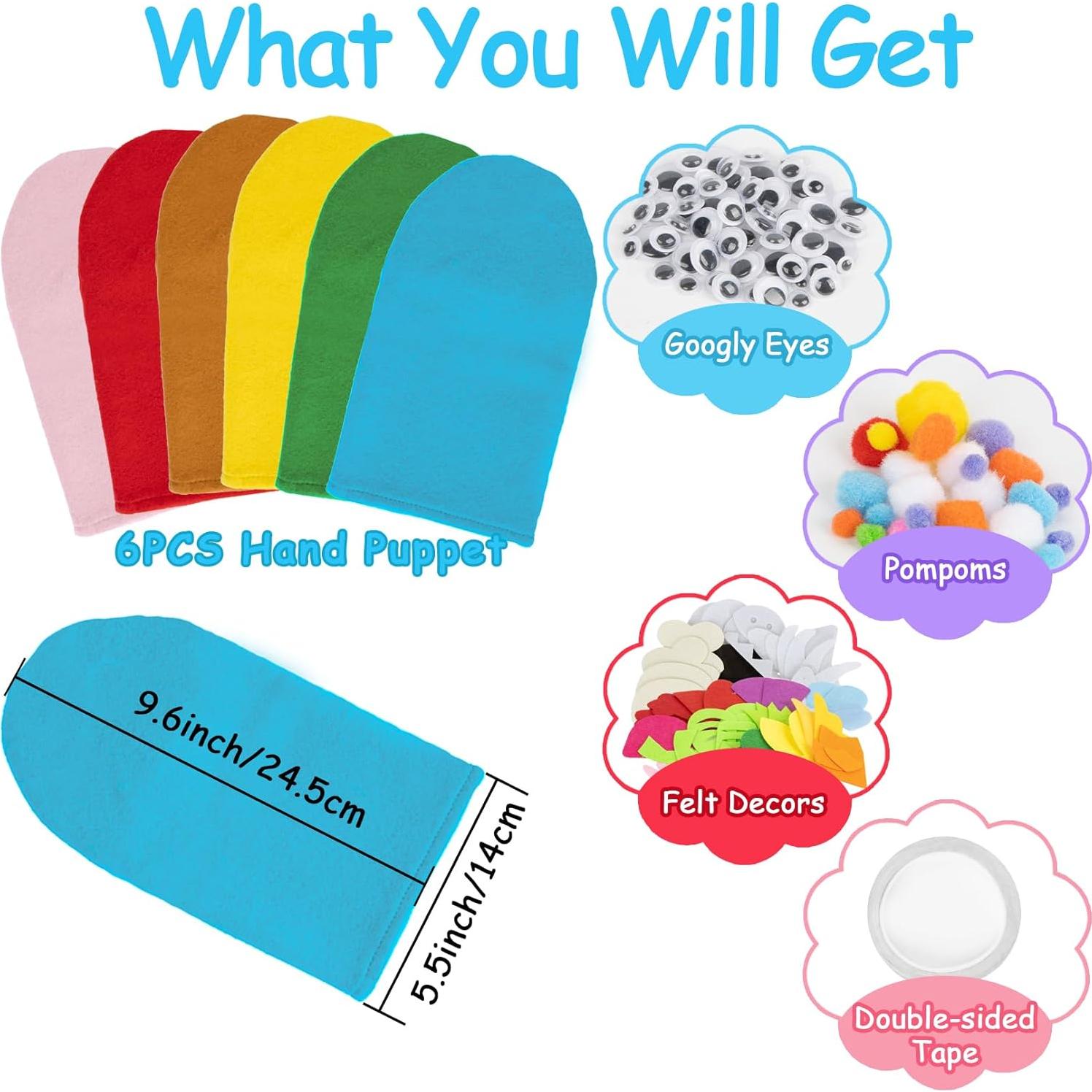 Kit de Títeres de Mano LST - 6 Piezas, Manualidades para Niños