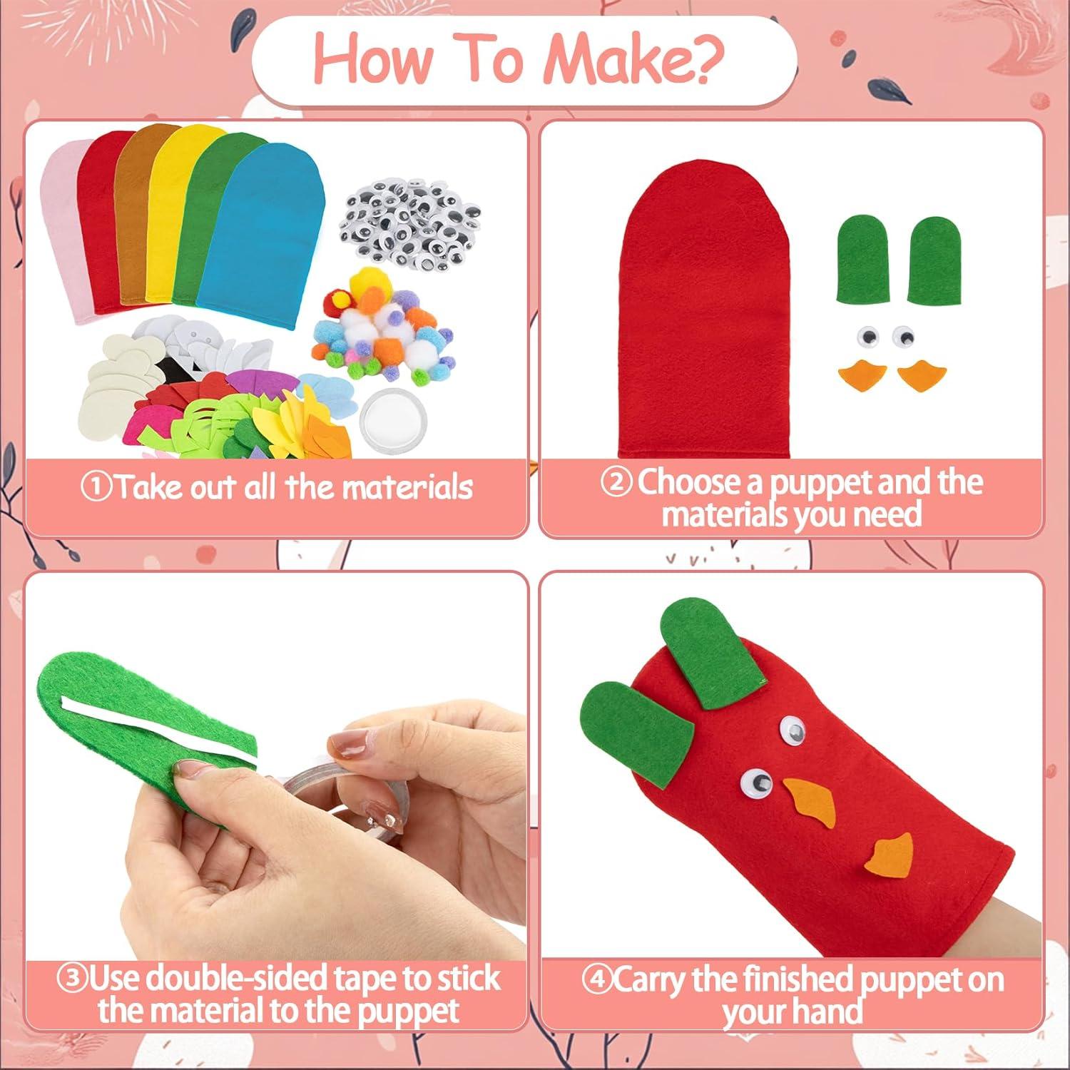 Kit de Títeres de Mano LST - 6 Piezas, Manualidades para Niños