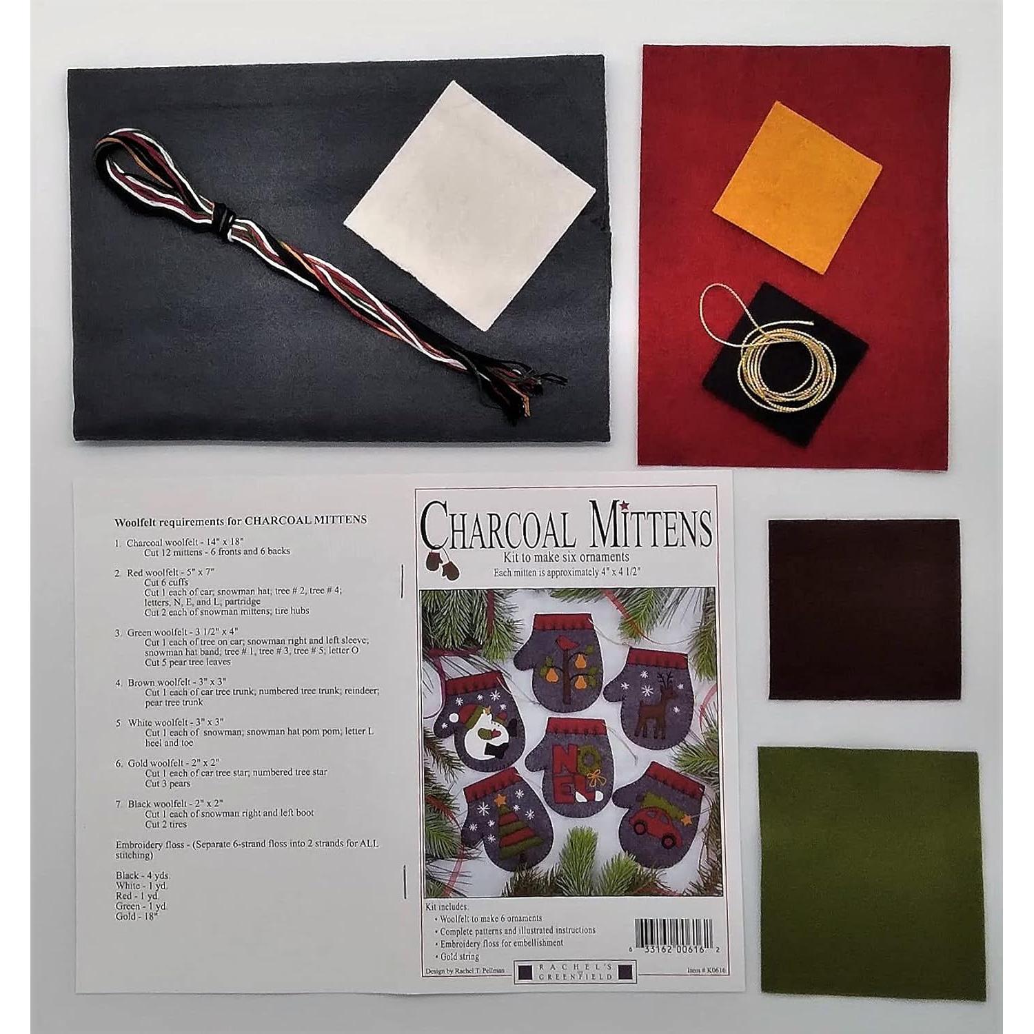 Kit de Adorno Navideño de Mitones de Fieltro Genérico - 6 Piezas