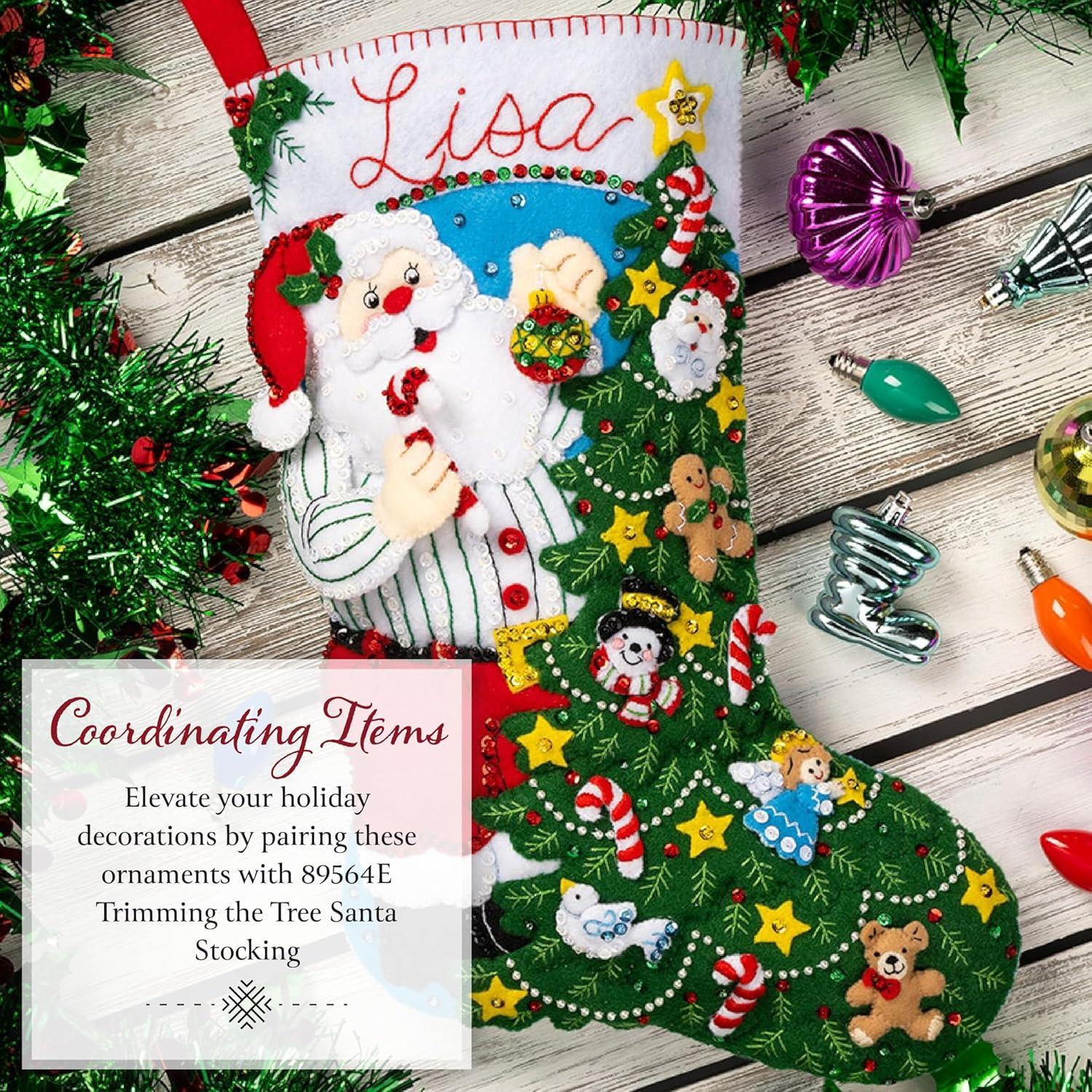 Kit de Adornos de Fieltro Bucilla Festival de Árboles 6 Piezas