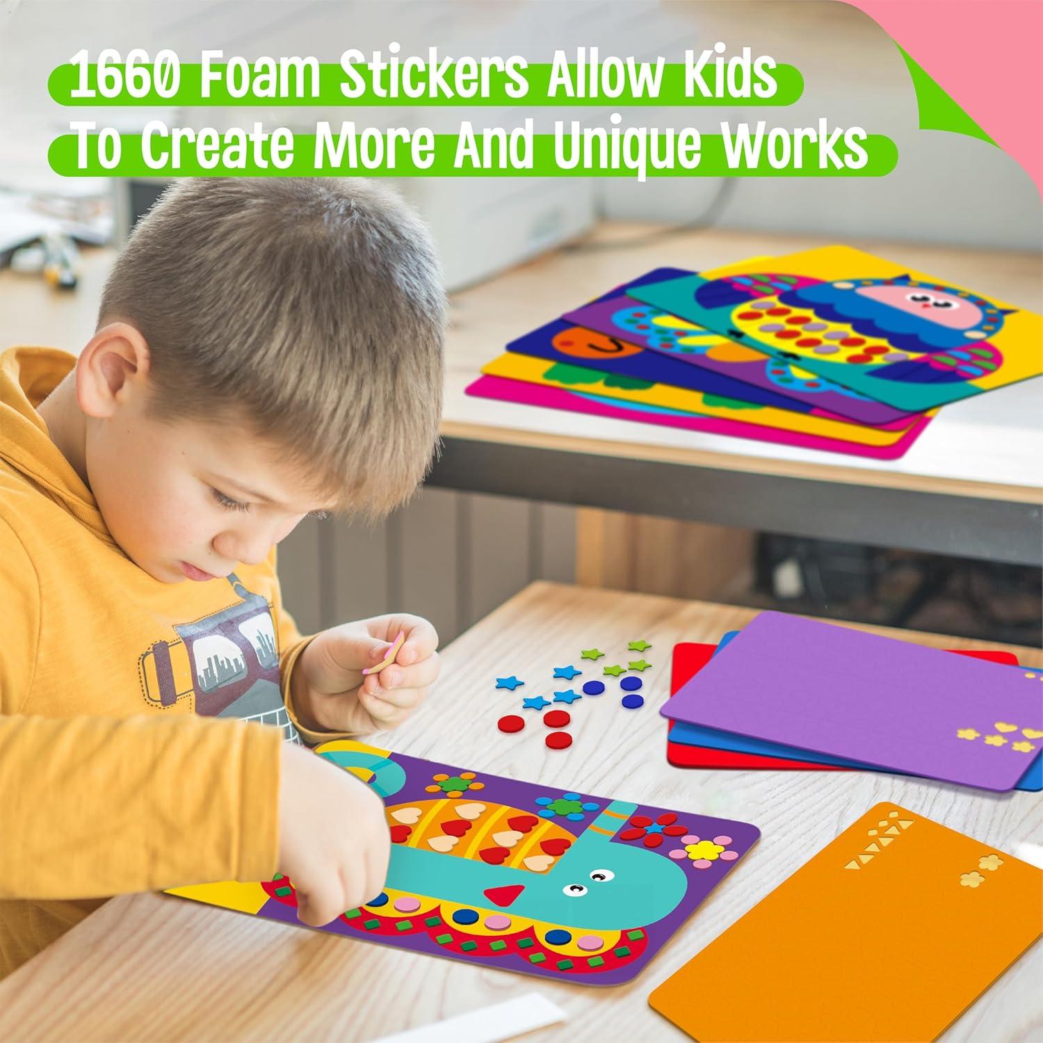 Kit de Manualidades con Stickers de Espuma SpriteGru - 1660 Piezas