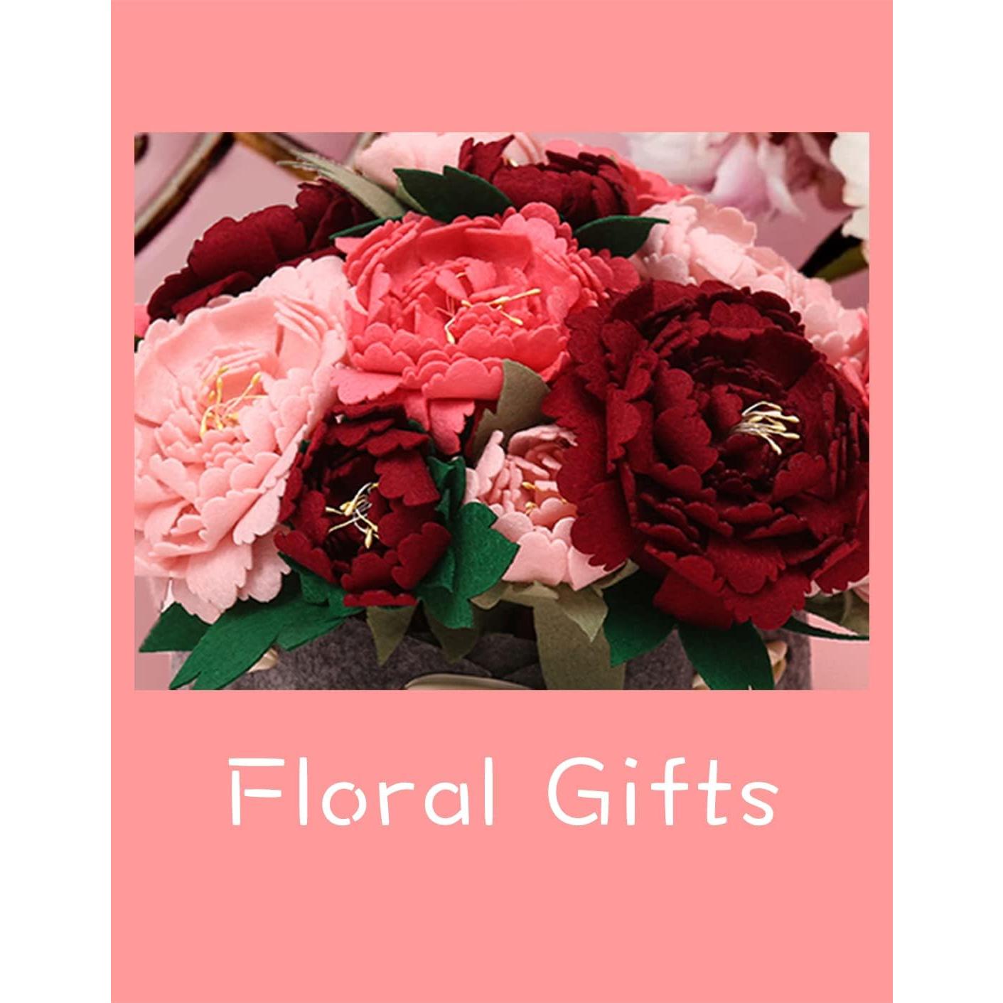 Kit de Manualidades en Fieltro BAZIMA - 18 Peonías Multicolor