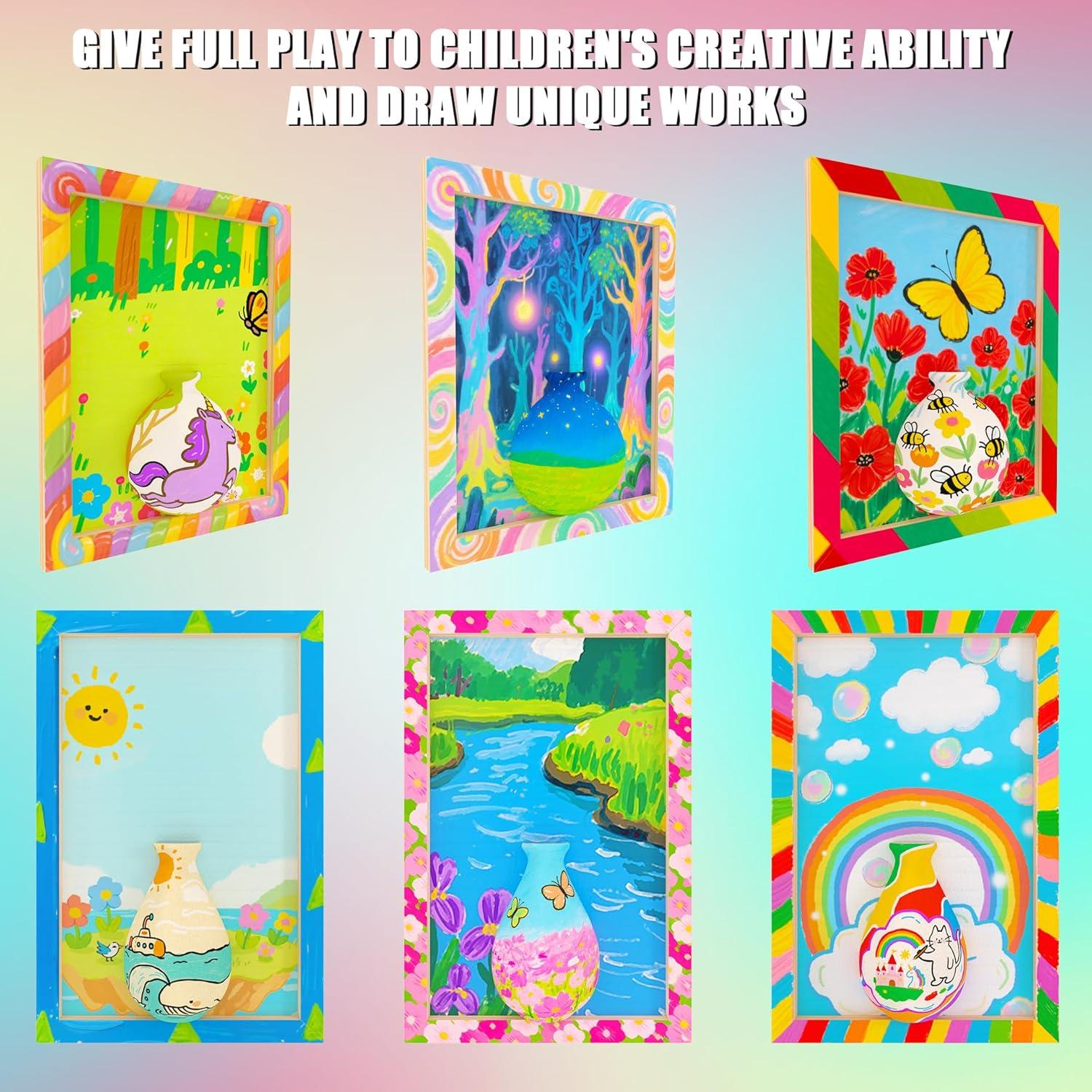 Kit de Manualidades para Niñas FTBox - Pintura Jarrón 3D