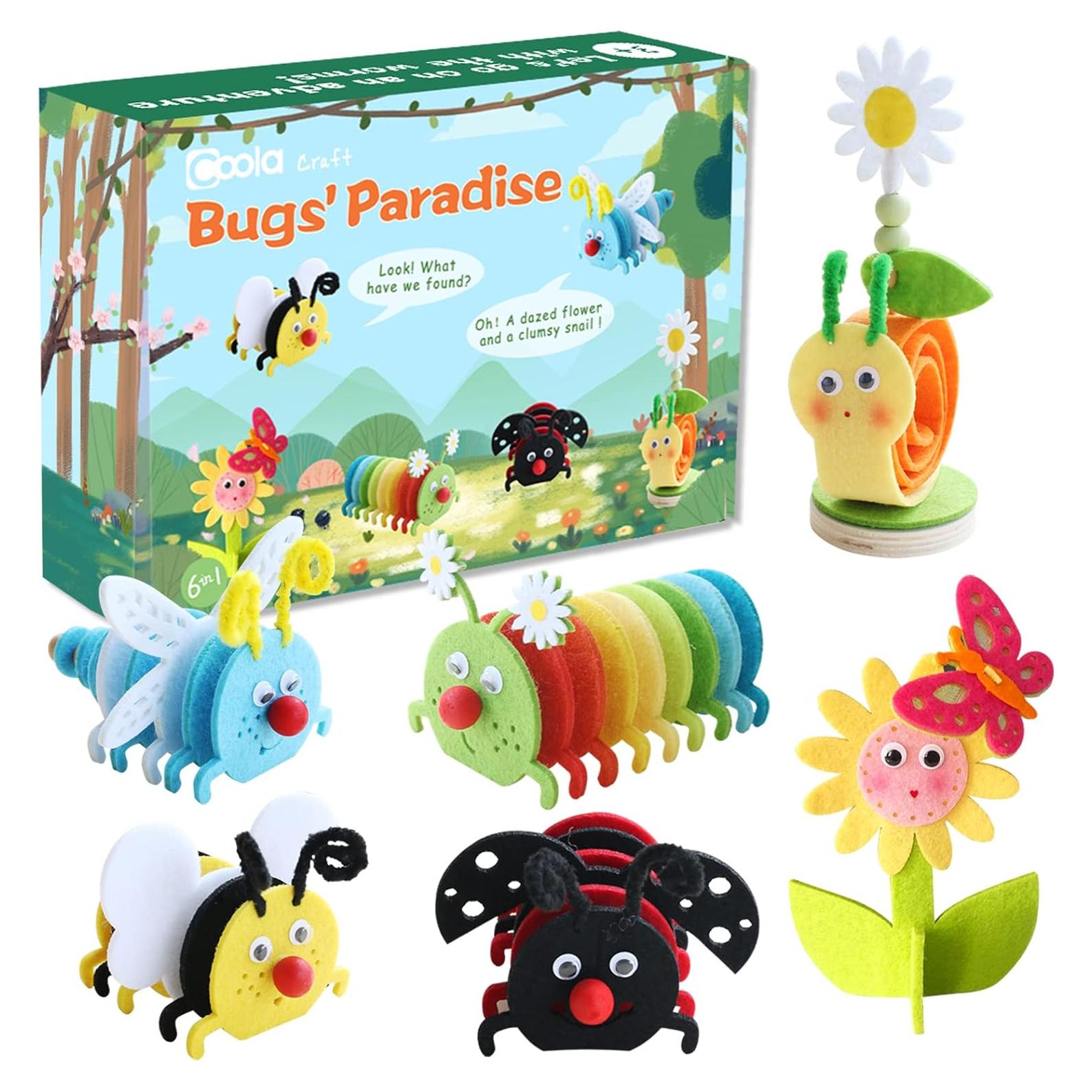 Kit de Manualidades Coola Animales de Fieltro 6 Piezas