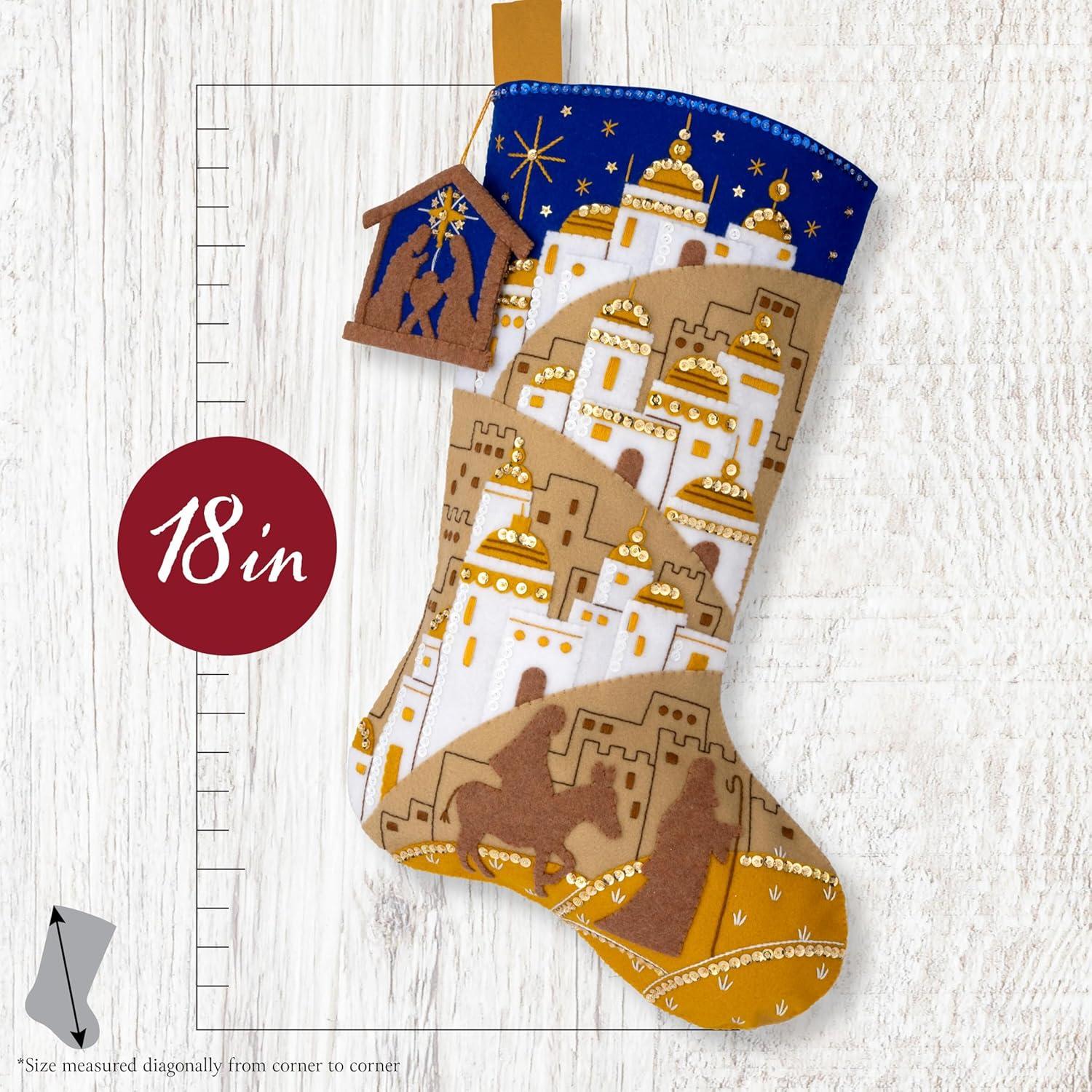 Kit de Calcetín de Fieltro Bucilla Noche Sagrada 30.7x23.1cm