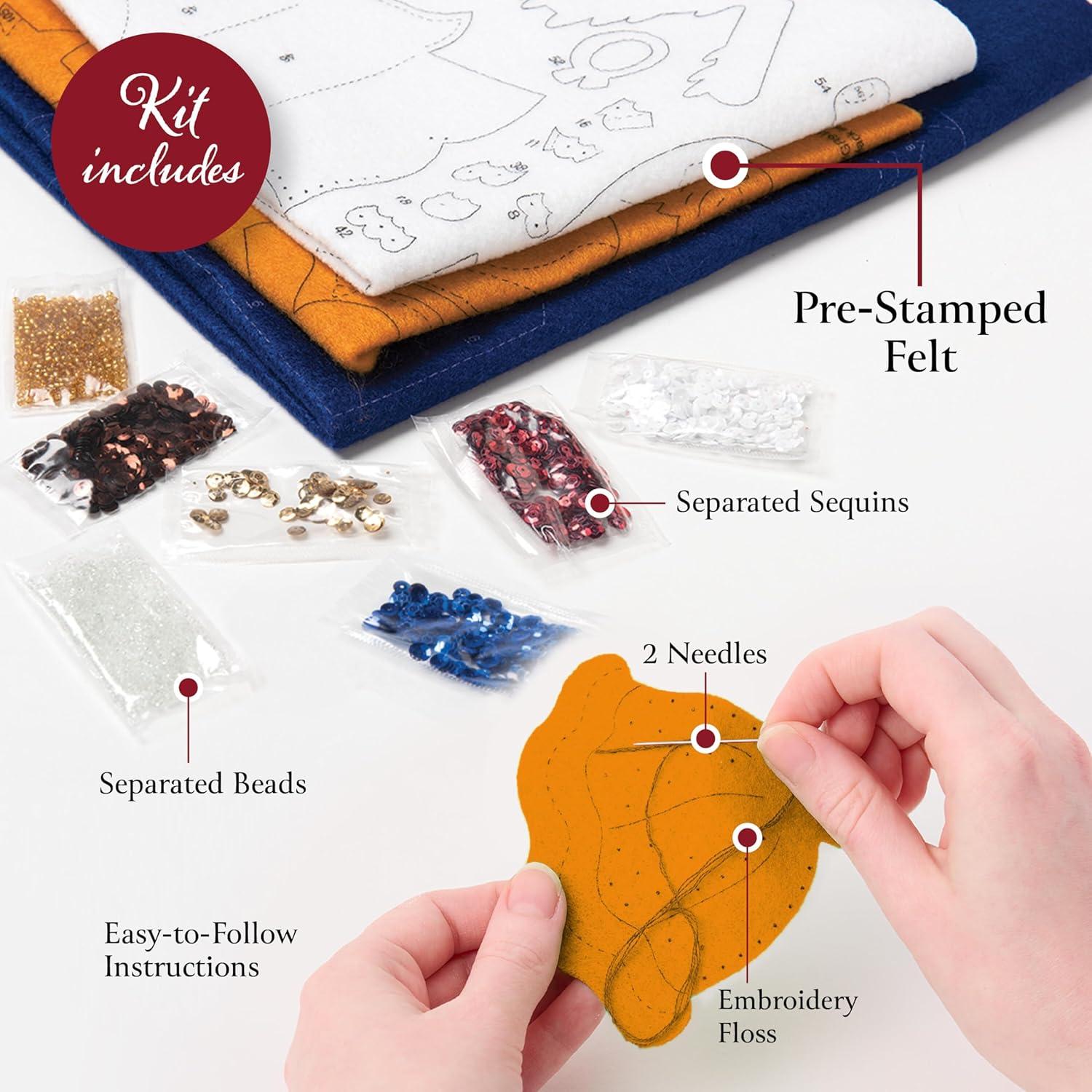 Kit de Calcetín de Fieltro Bucilla Noche Sagrada 30.7x23.1cm