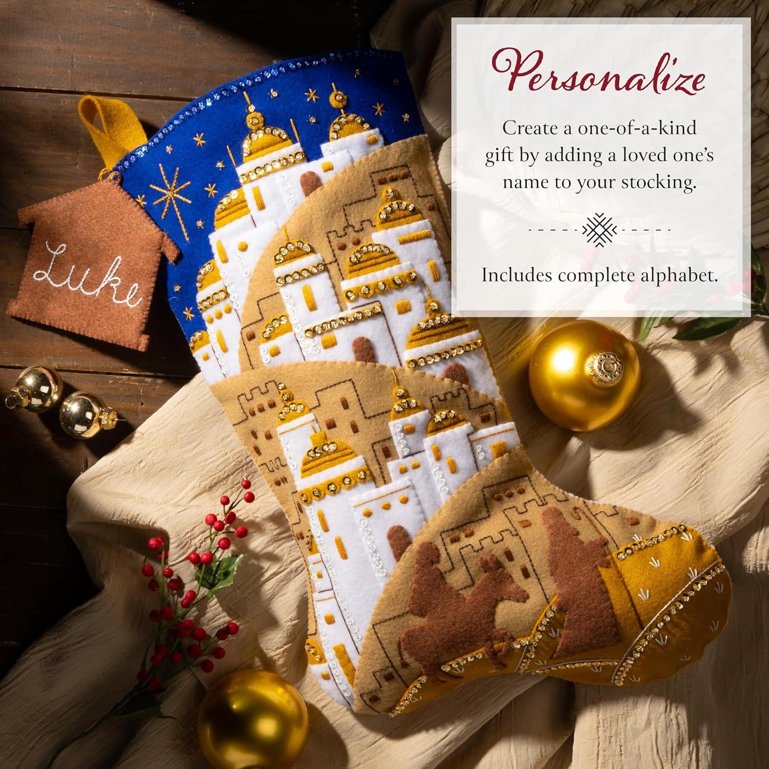 Kit de Calcetín de Fieltro Bucilla Noche Sagrada 30.7x23.1cm