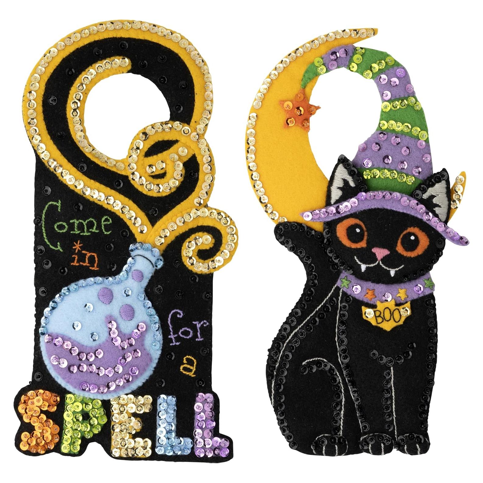 Kit de Colgador de Puerta de Fieltro Bucilla Halloween 2 Piezas