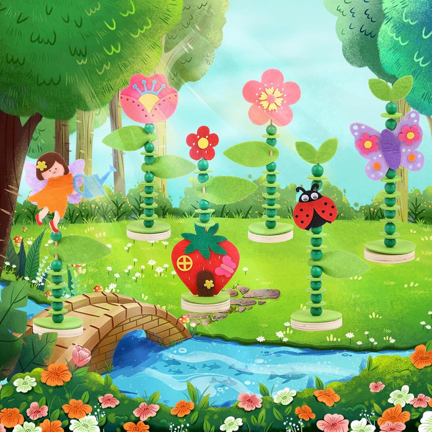 Kit de Manualidades Coola Flores de Madera para Niños 3-12 Años