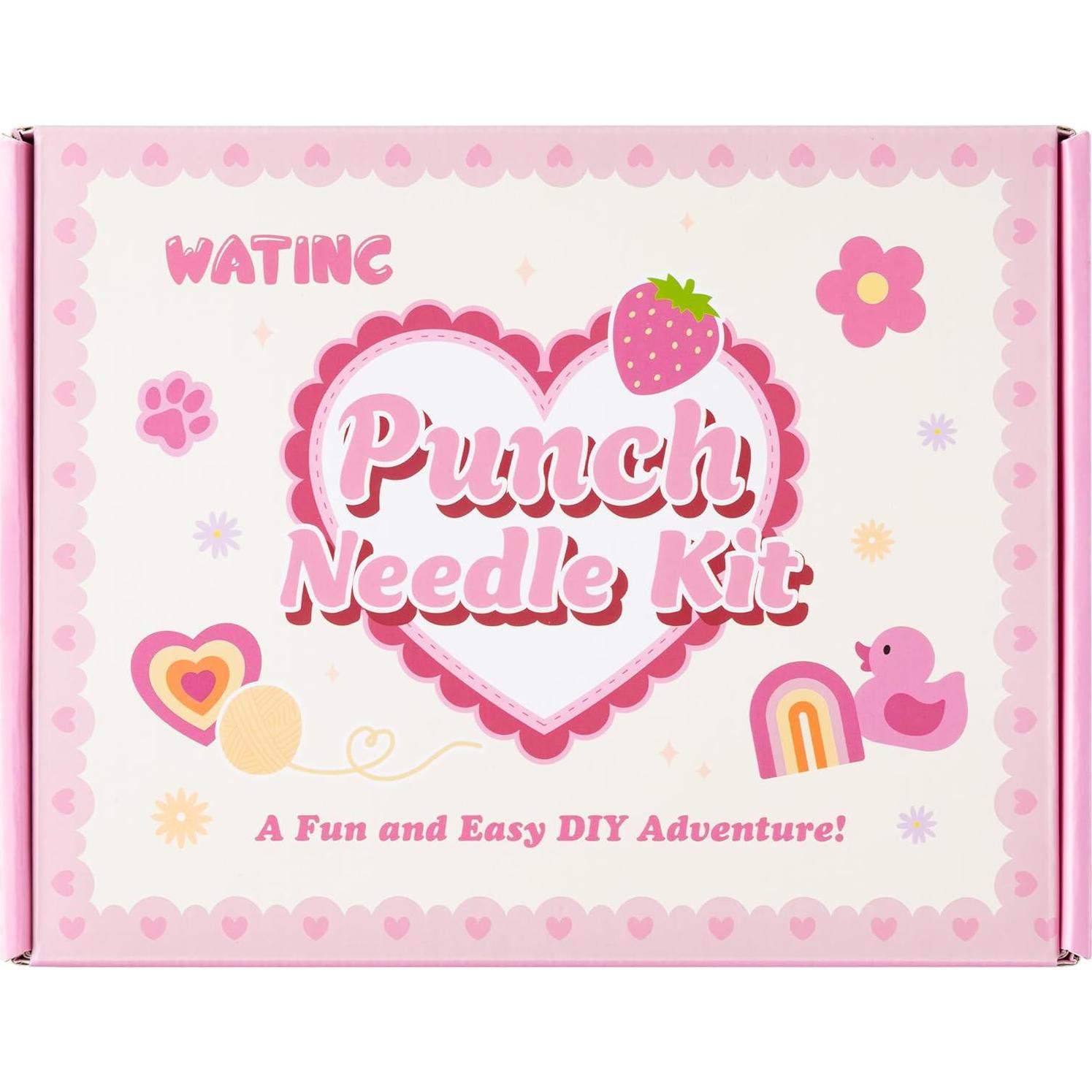 Kit de Posavasos de Aguja de Punch WATINC - 23 Piezas Rosa