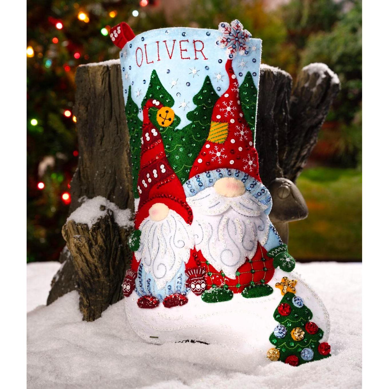 Kit de Calcetín de Fieltro Bucilla 18" Chillin' with My Gnomie