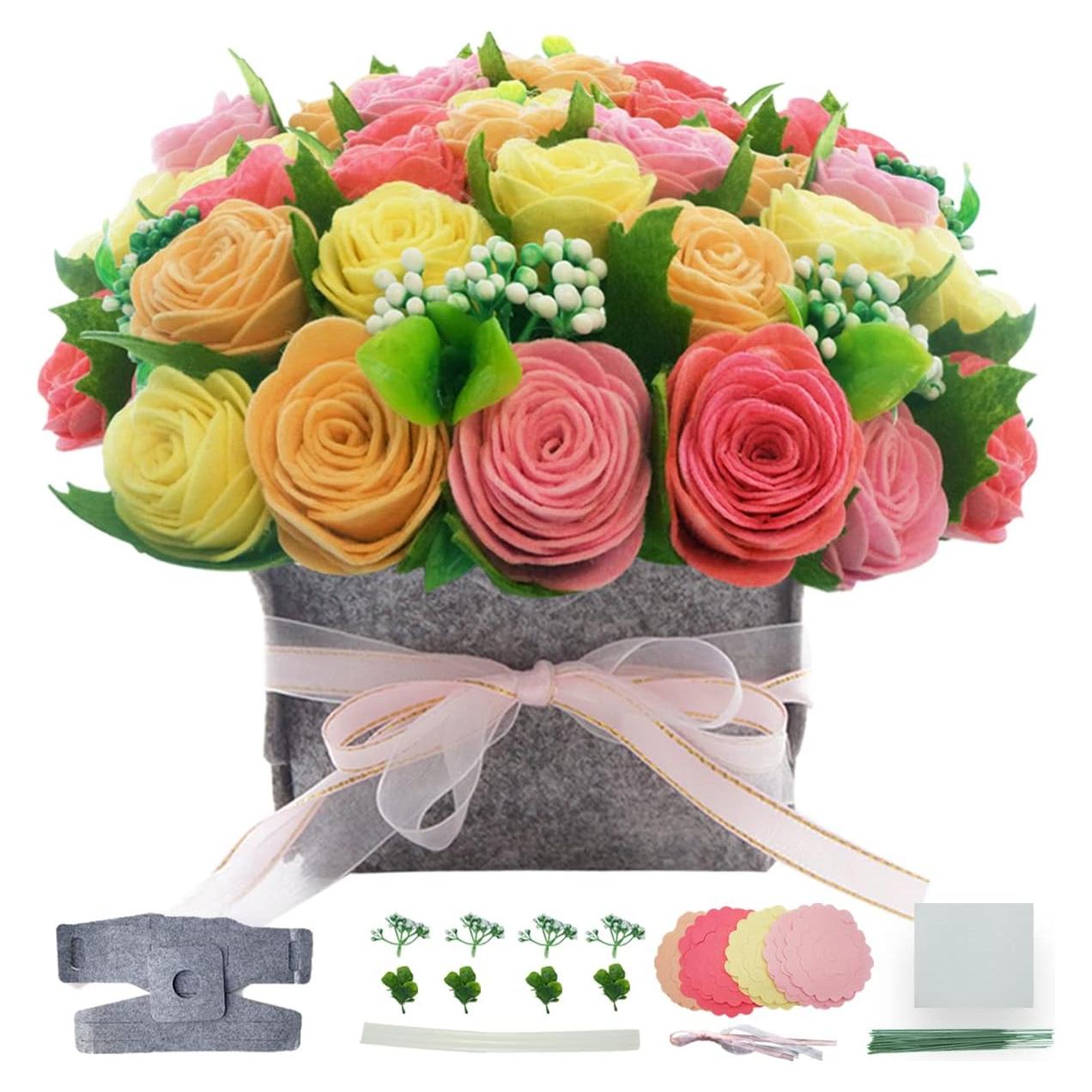 Kit de Manualidades de Flores de Fieltro BAZIMA ALICE - Ramo DIY