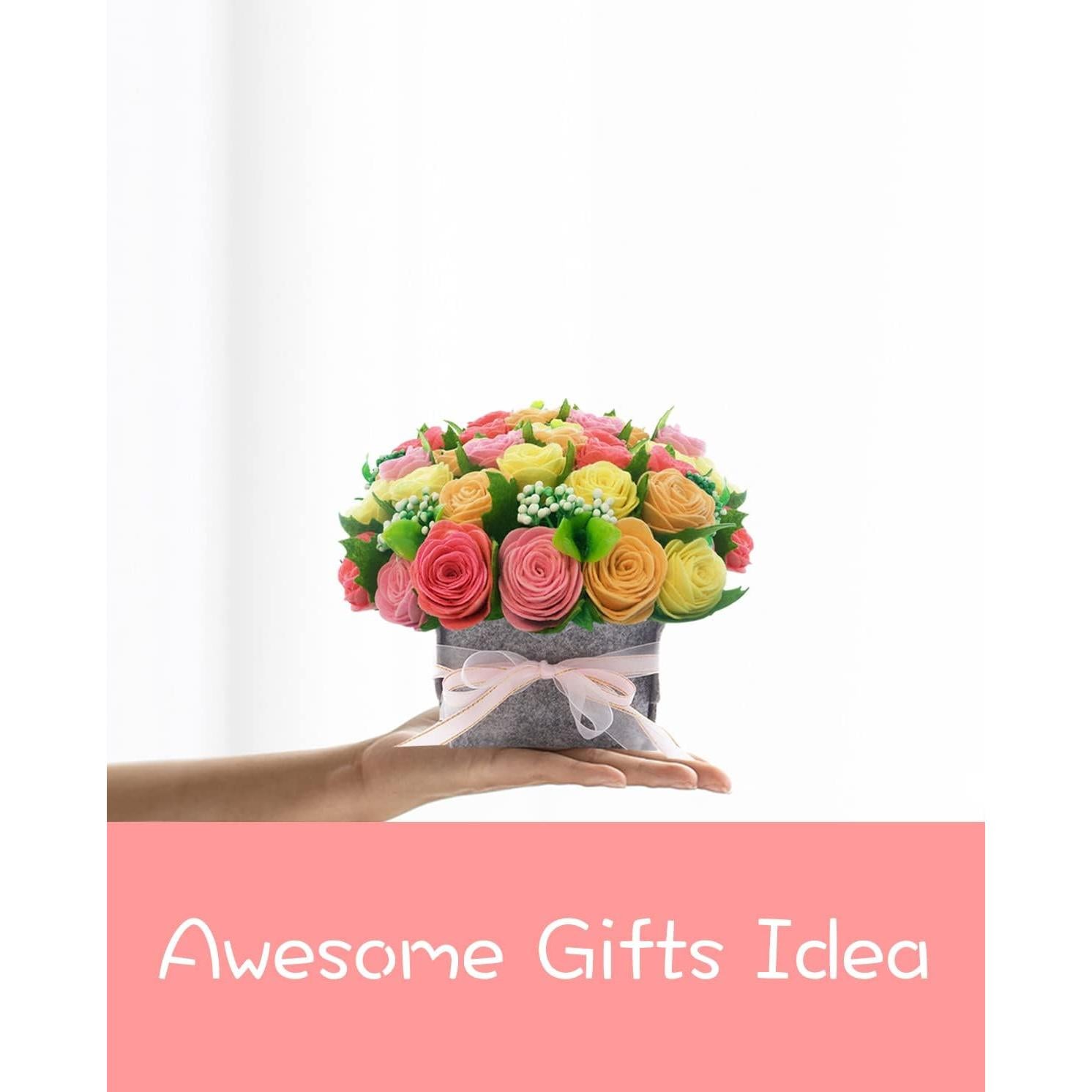 Kit de Manualidades de Flores de Fieltro BAZIMA ALICE - Ramo DIY