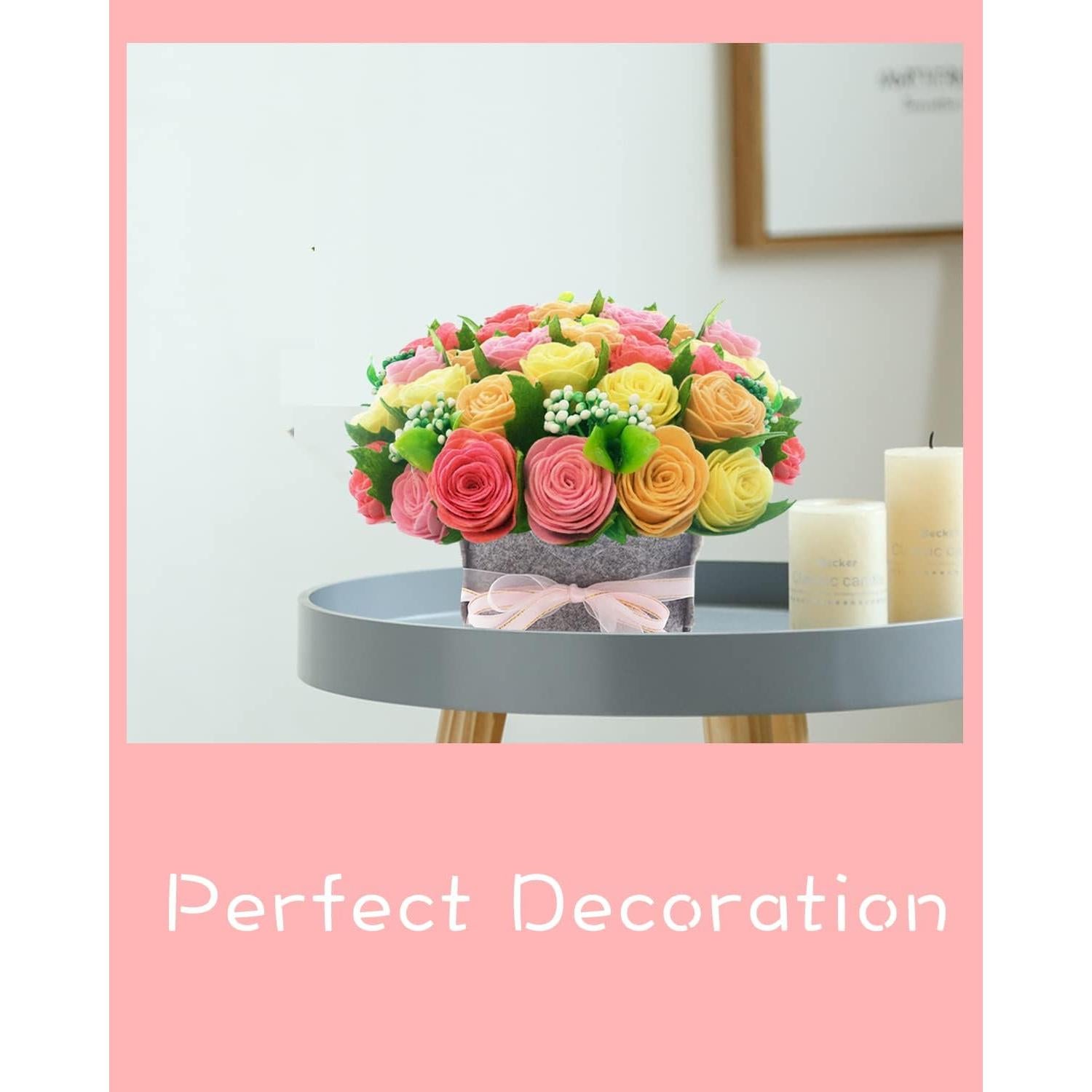 Kit de Manualidades de Flores de Fieltro BAZIMA ALICE - Ramo DIY