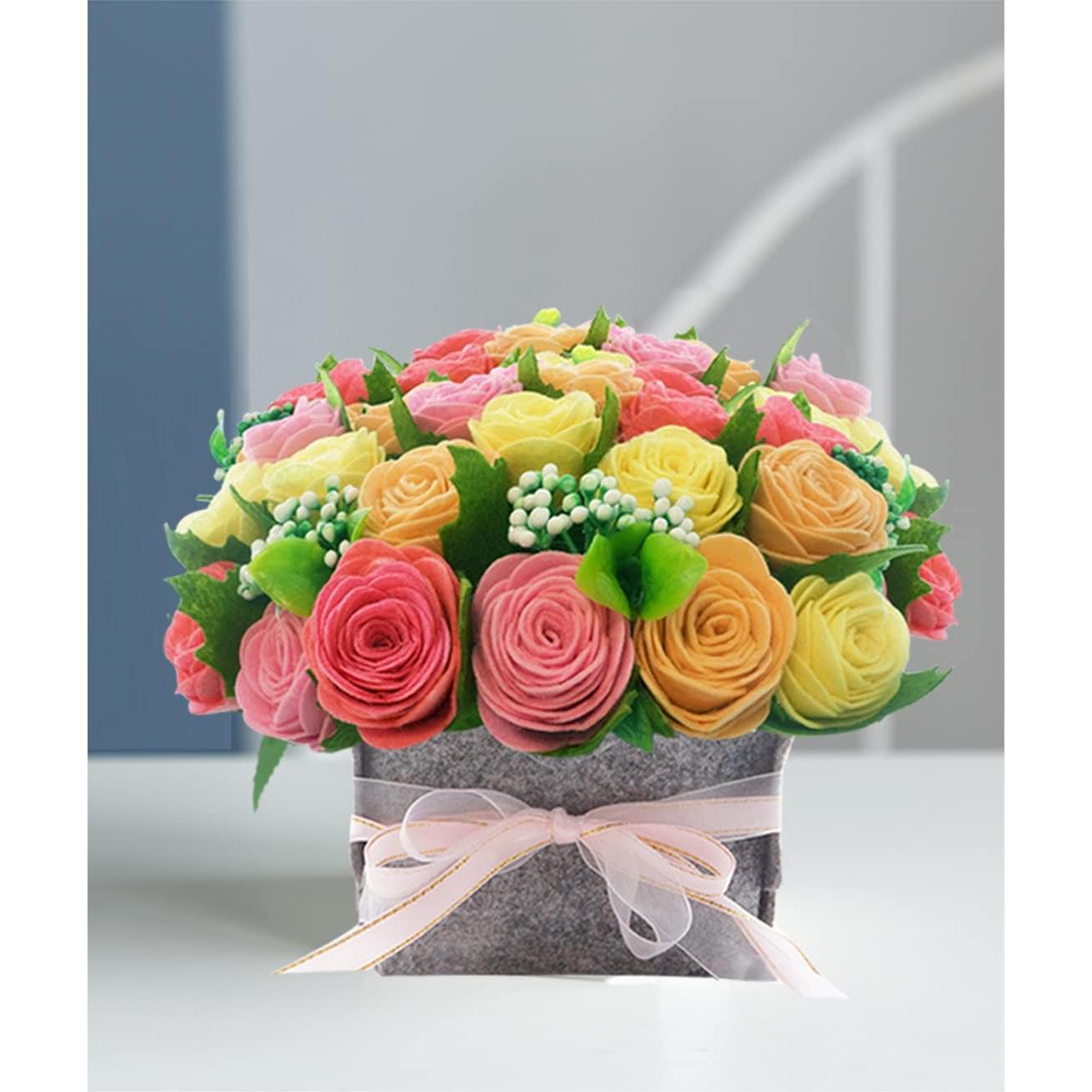 Kit de Manualidades de Flores de Fieltro BAZIMA ALICE - Ramo DIY