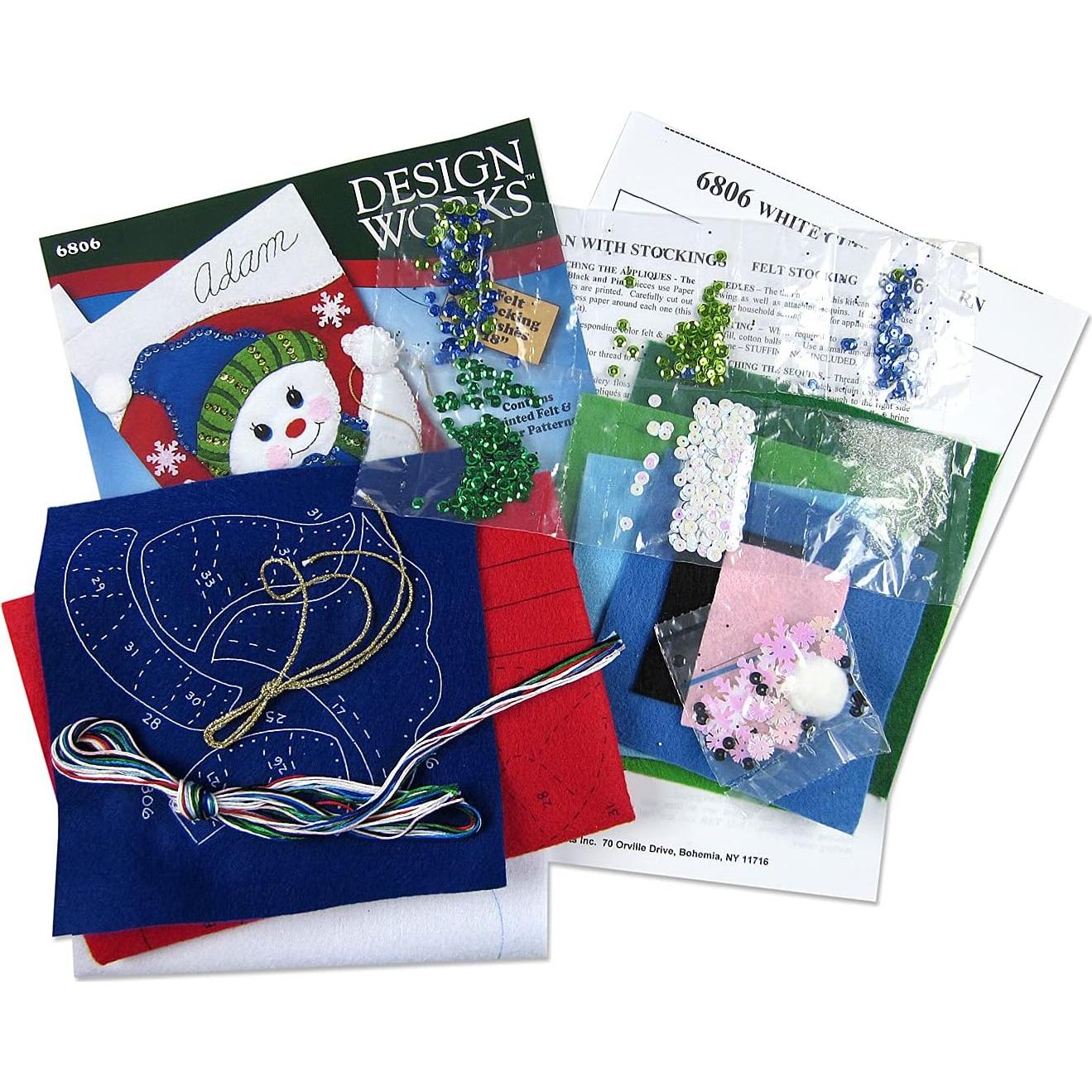 Kit de Calcetín de Fieltro DesignWorks 45.72 cm Varios