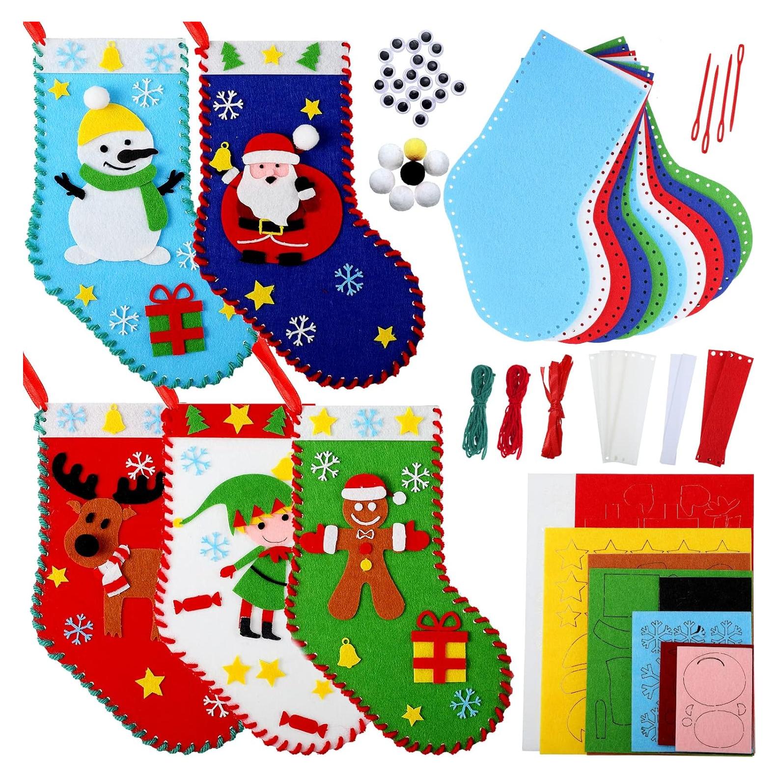 Kit de Costura de Calcetines de Navidad Breling - 10 Piezas DIY
